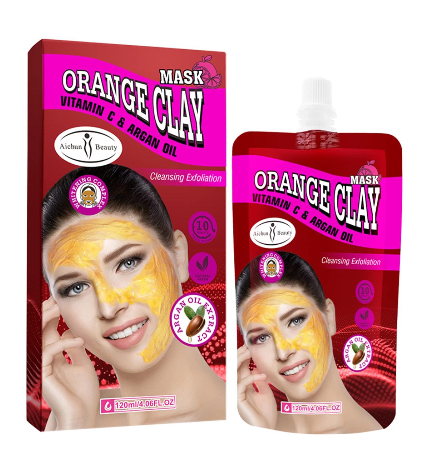 AICHUN BEAUTY Orange Clay Vitamin C Argan Oil Cleanser - Exfoliating Anti-Freckle & Anti-Oxidation | 120ml/4.06fl.oz - International Shipping Available - Buy Online on GoSupps.com