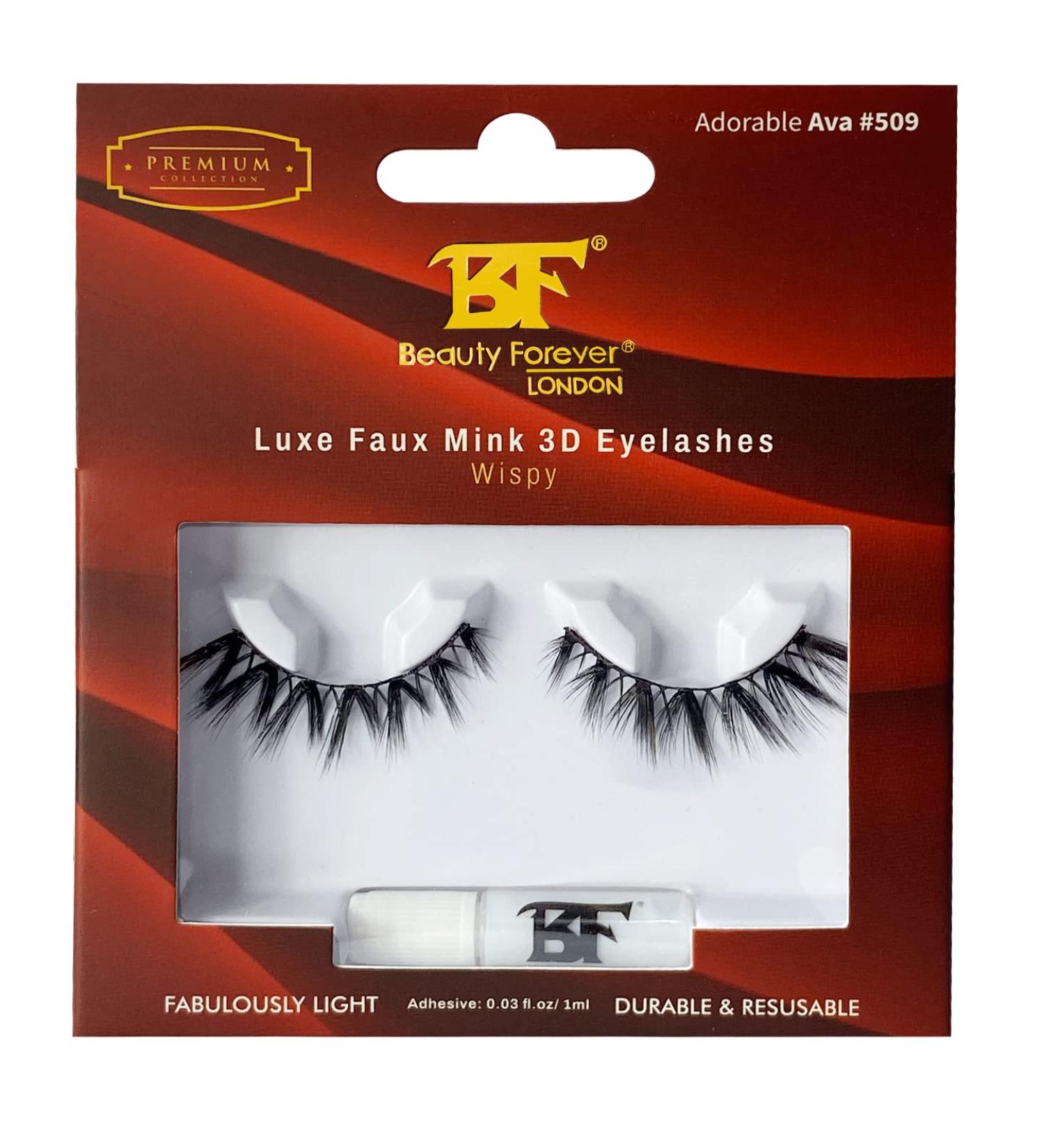 Beauty Forever Luxe Faux Mink 3D Eyelashes With Wispy Drama Adorable Ava No. 509 - Buy Online on GoSupps.com