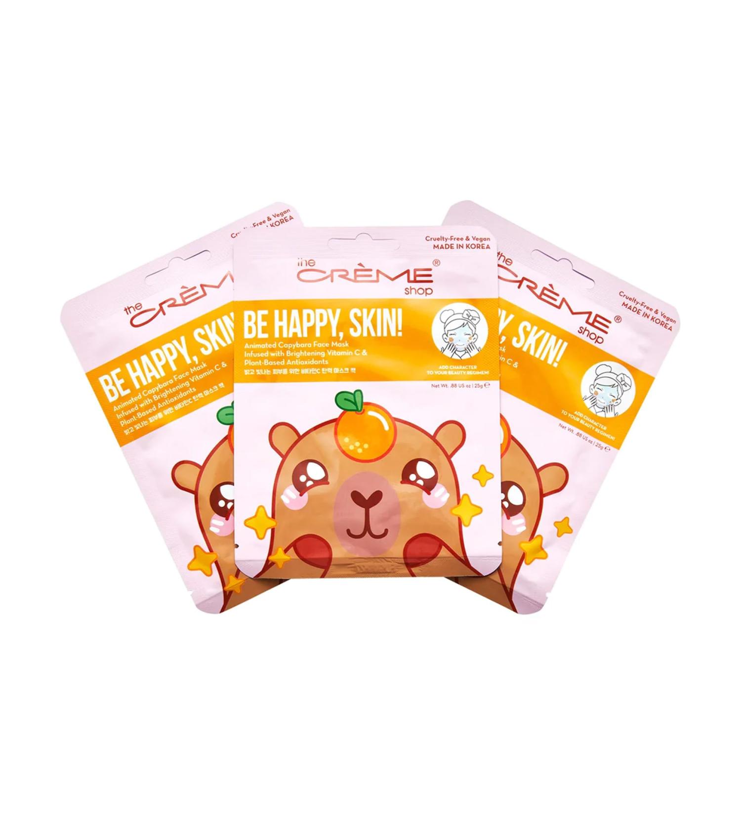 Buy The Cr me Shop Capybara Be Happy Sheet Mask - Paraben-Free Sulfate-Free Cruelty-Free - Set of 3 - International Shipping Available - Buy Online on GoSupps.com