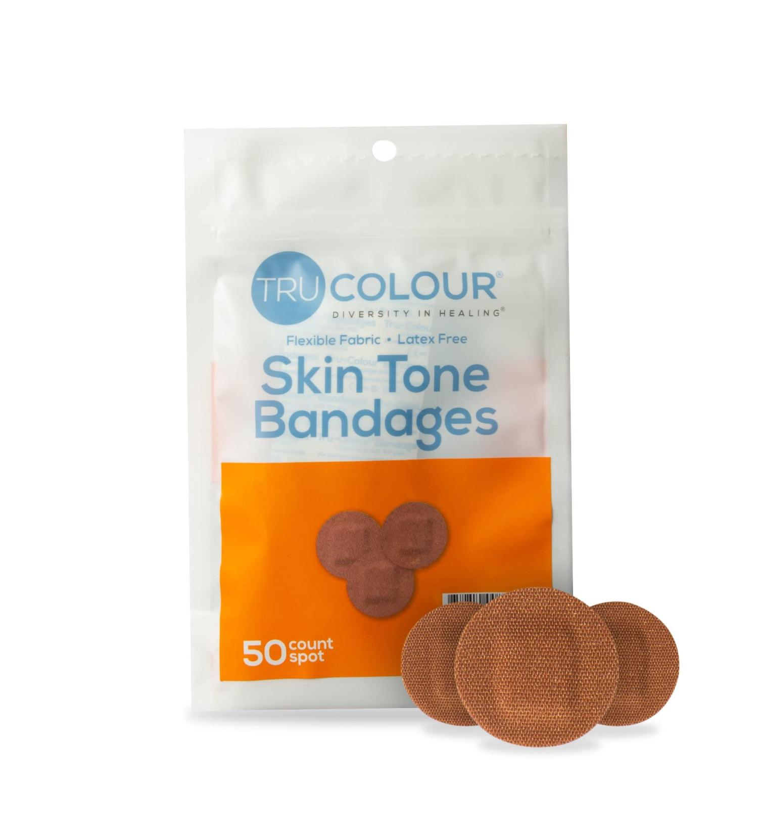Tru Colour Flexible Fabric Adhesive Bandages - Brown Skin Tone Shade - 50 Count - Buy Online on GoSupps.com