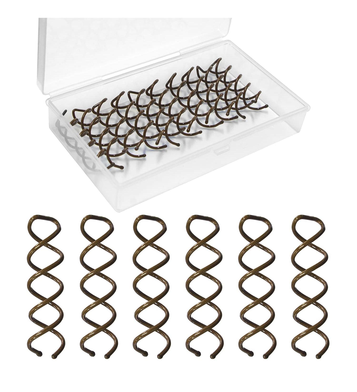 Spiral Bobby Pins Brown with Storage Tin - 20 Pcs 2 Inch Premium Spin Pins for Hair - Non-Scratched Twist Screw Hair Pins for Bun Hairstyles - Ideal for Women, Girls, and Kids - Buy Online on GoSupps.com