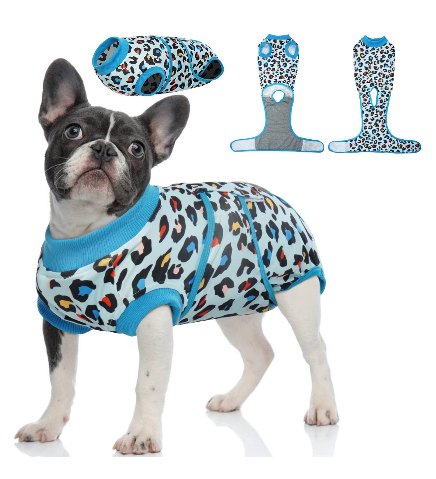 Kuoser Dog Body Suit for Post-Op Care | Breathable & Anti-Lick for Male & Female Dogs | Light Blue E-Collar Alternative - Buy Online on GoSupps.com