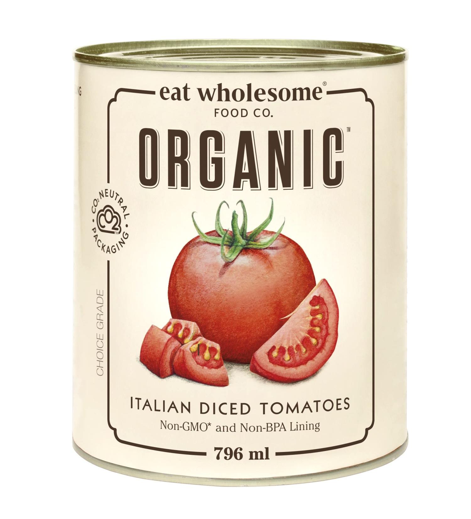 Eat Wholesome Organic Italian Diced Tomatoes 796 ml (pack of 12) - Buy Online on GoSupps.com
