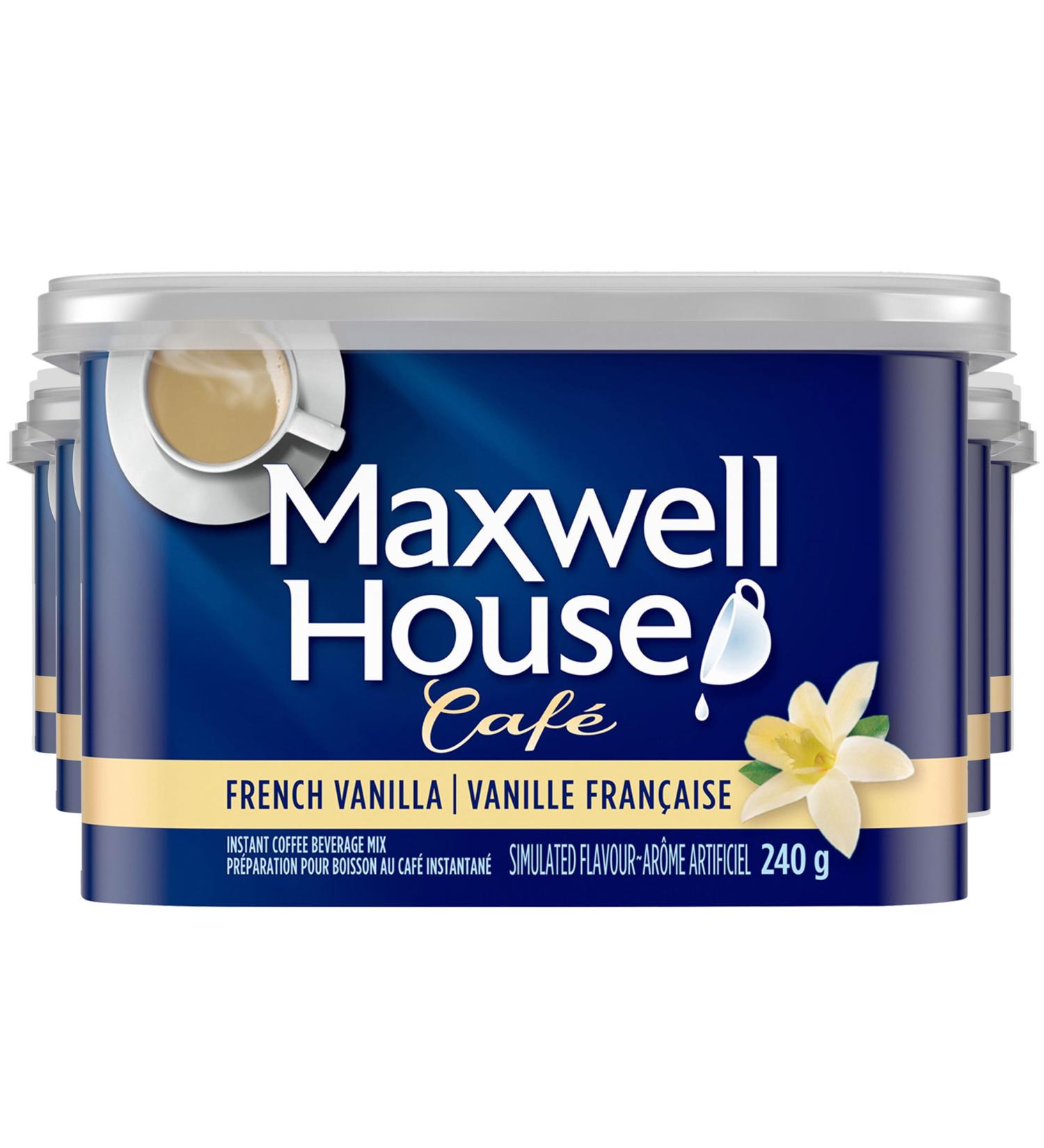 Maxwell House Caf French Vanilla Flavoured Instant Coffee 240g (Pack of 8) 1.92 kg (Pack of 1) Coffee - Buy Online on GoSupps.com