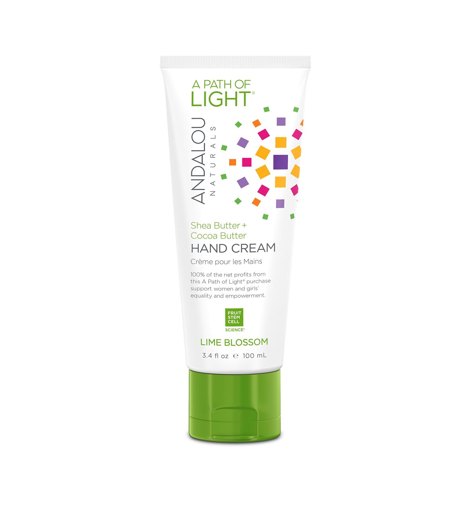 Andalou Naturals Lime Blossom Hand Cream 3.4 oz - Hydrating & Nourishing Moisturizer - Buy Online on GoSupps.com