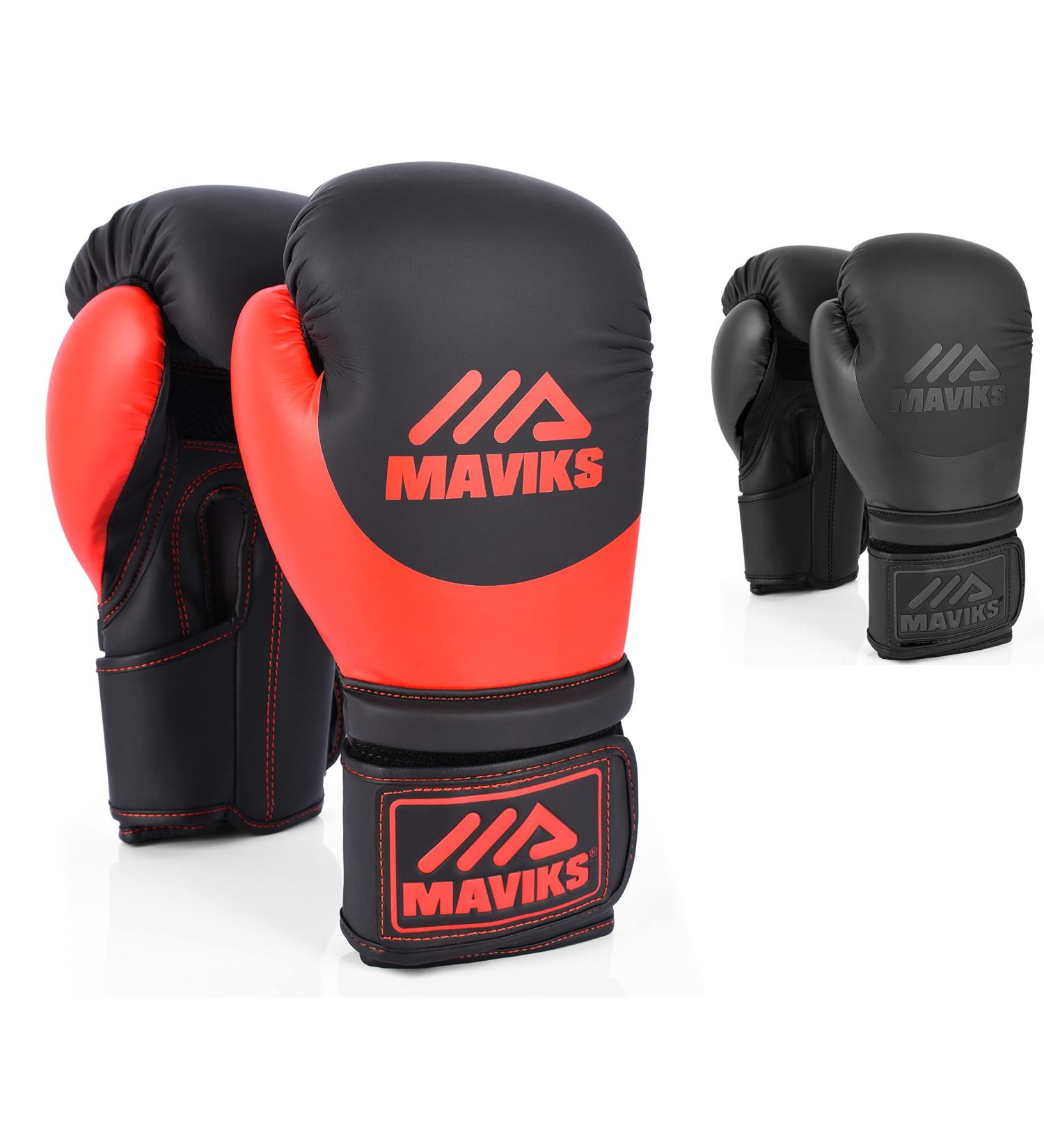 MAVIKS Boxing Gloves | Non-Toxic Heavy Bag Gloves for Men and Women | 16 oz Red - Buy Online on GoSupps.com