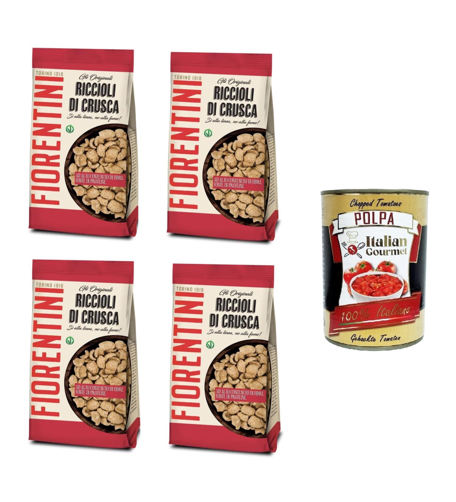 Fiorentini Gli Originali Riccioli di Crusca Lot of 4 pairs of original socks "Ja zur Figur not zum Hunger" 4 x 250 g + Italian Gourmet Pulp 400 g - Buy Online on GoSupps.com