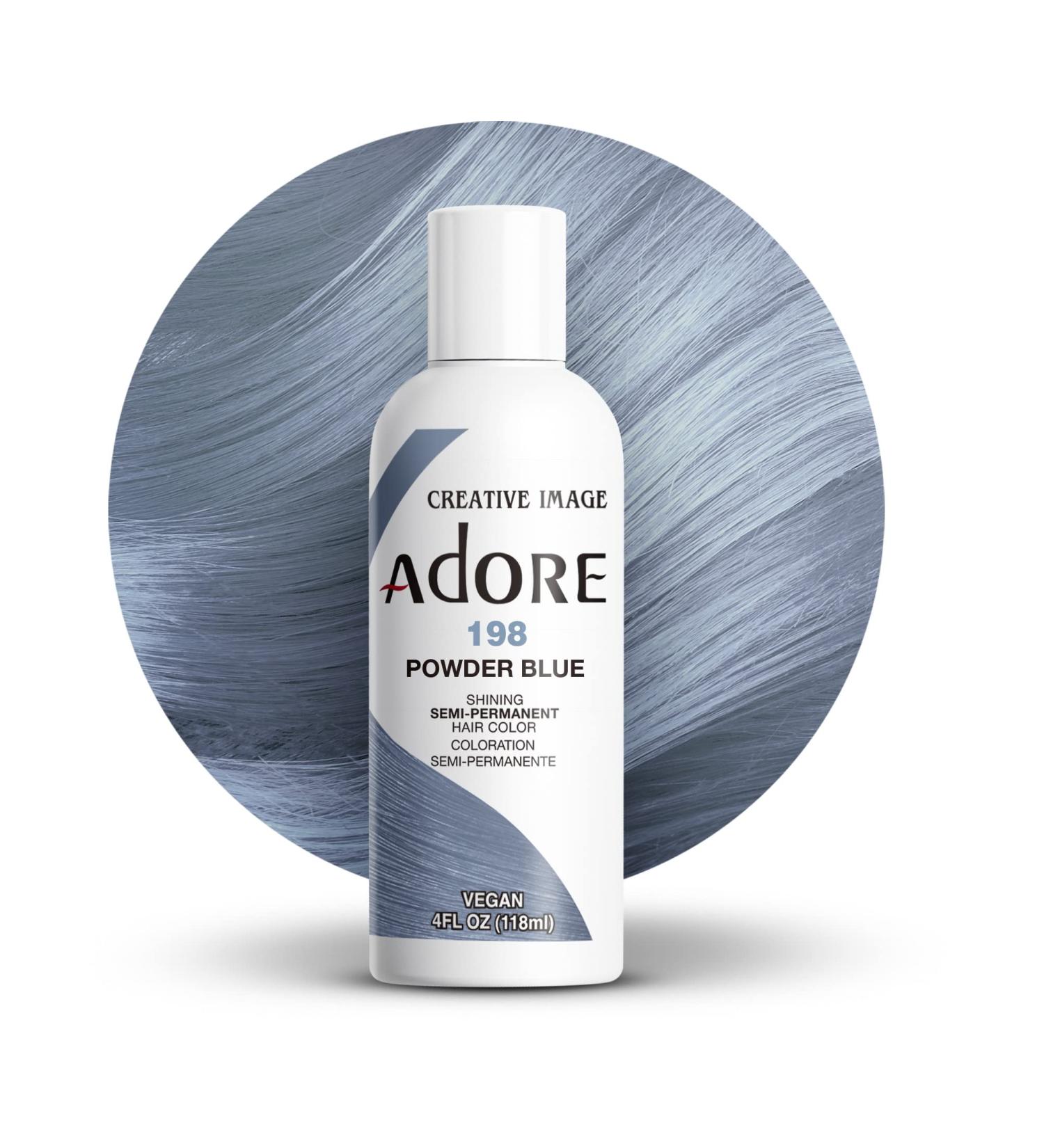 Adore Shining Semi-Permanent Hair Color - Powder Blue (198) 118ml | International Shipping Available - Buy Online on GoSupps.com