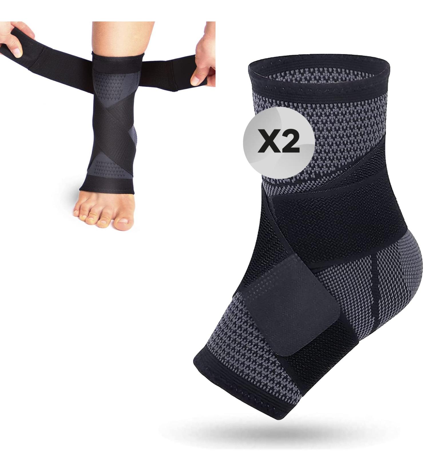 Adjustable Ankle Brace Compression Support for Men and Women - Relief for Sprained Ankles - Buy Online on GoSupps.com