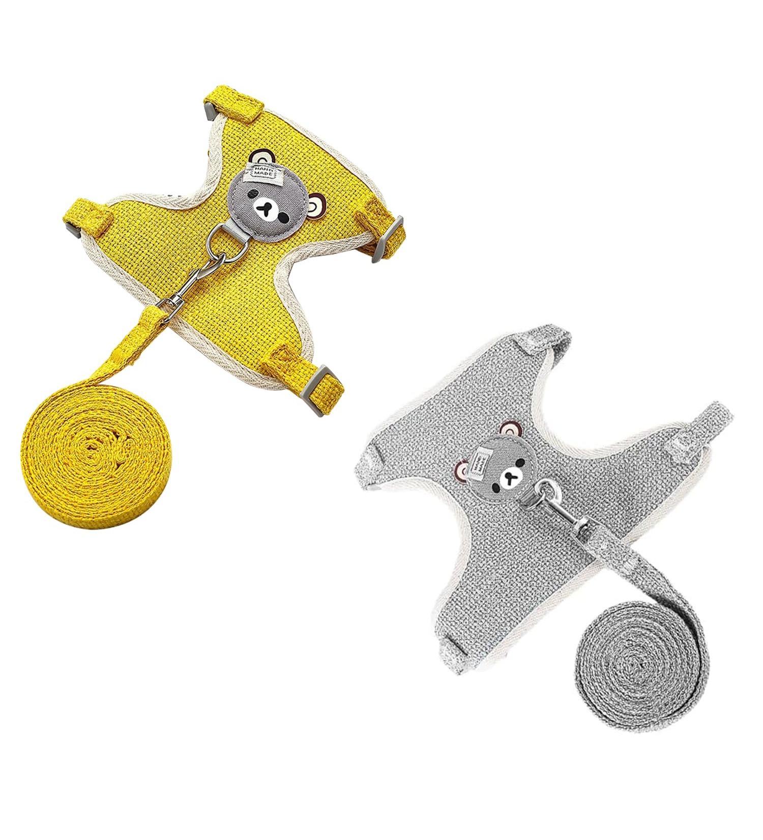 Taicols Adjustable Leash Set for Rabbits & Cats - 120cm Breathable Dishes & Soft Pet Leash for Outdoor Walking - Buy Online on GoSupps.com