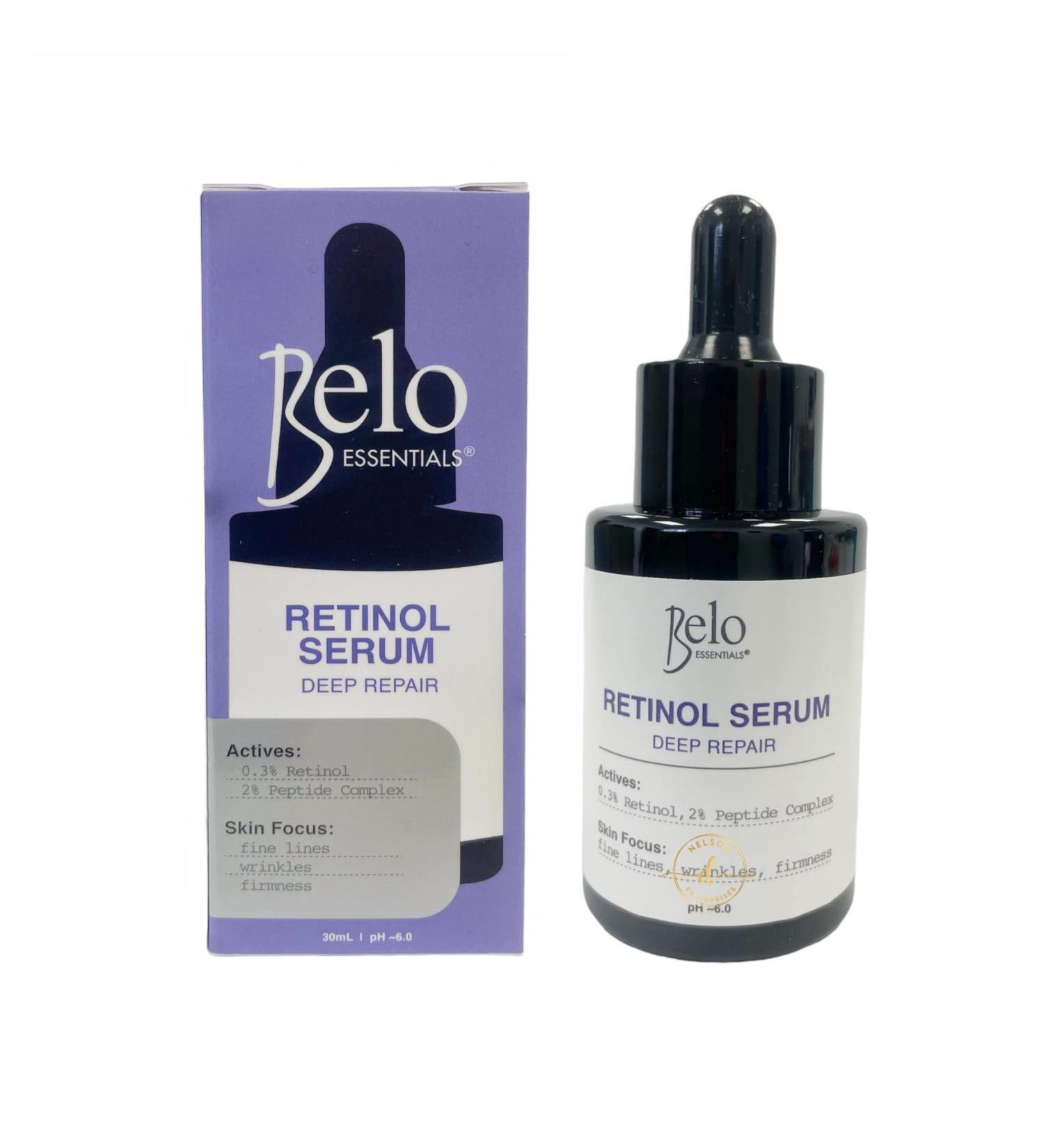 Belo Essentials Retinol Serum Deep Repair 30ml - Anti-Aging Skincare for All Skin Types - International Shipping Available - Buy Online on GoSupps.com