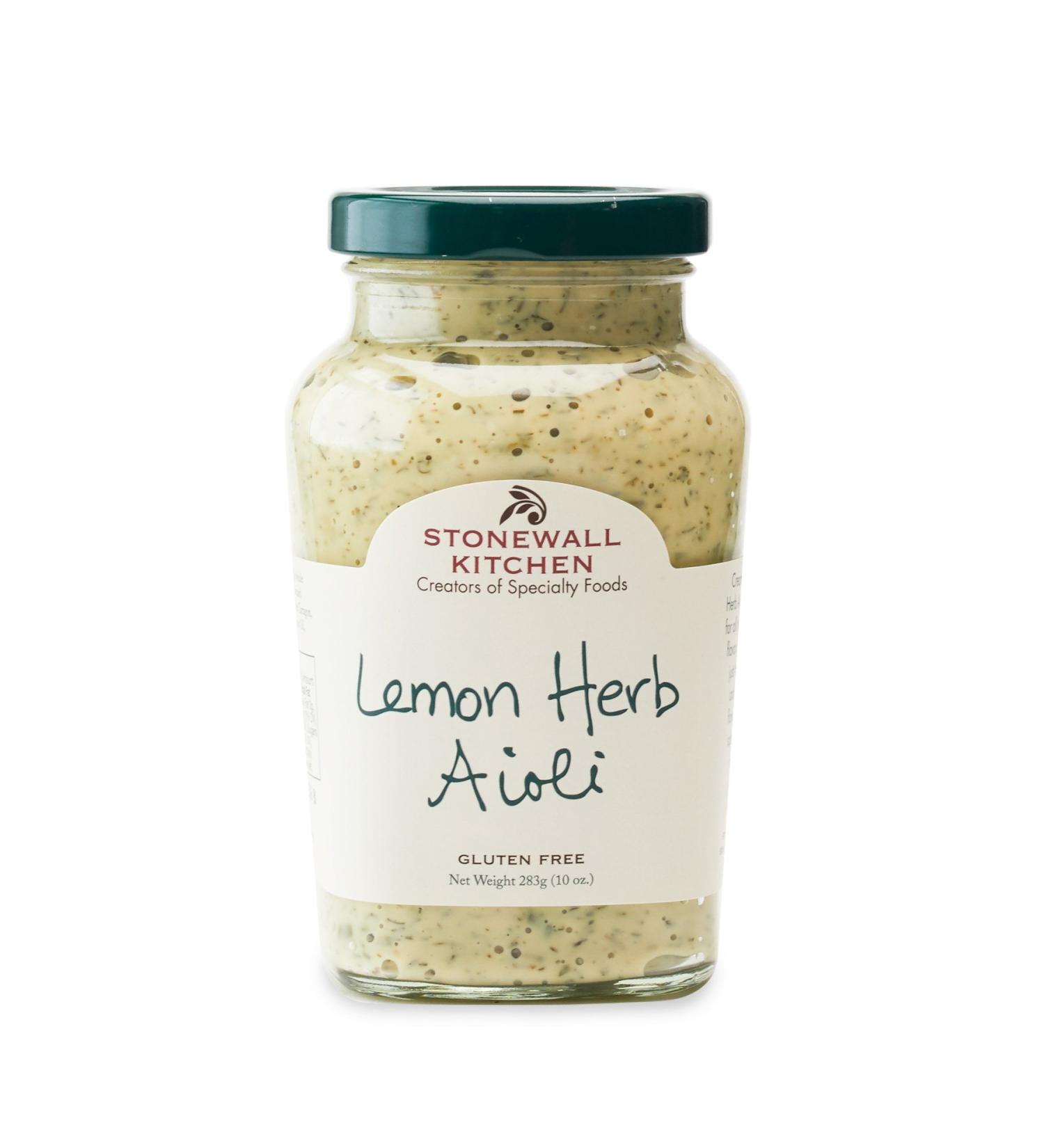 Stonewall Kitchen Lemon Herb Aioli - 10 oz Gourmet Sauce | Buy Online - Buy Online on GoSupps.com