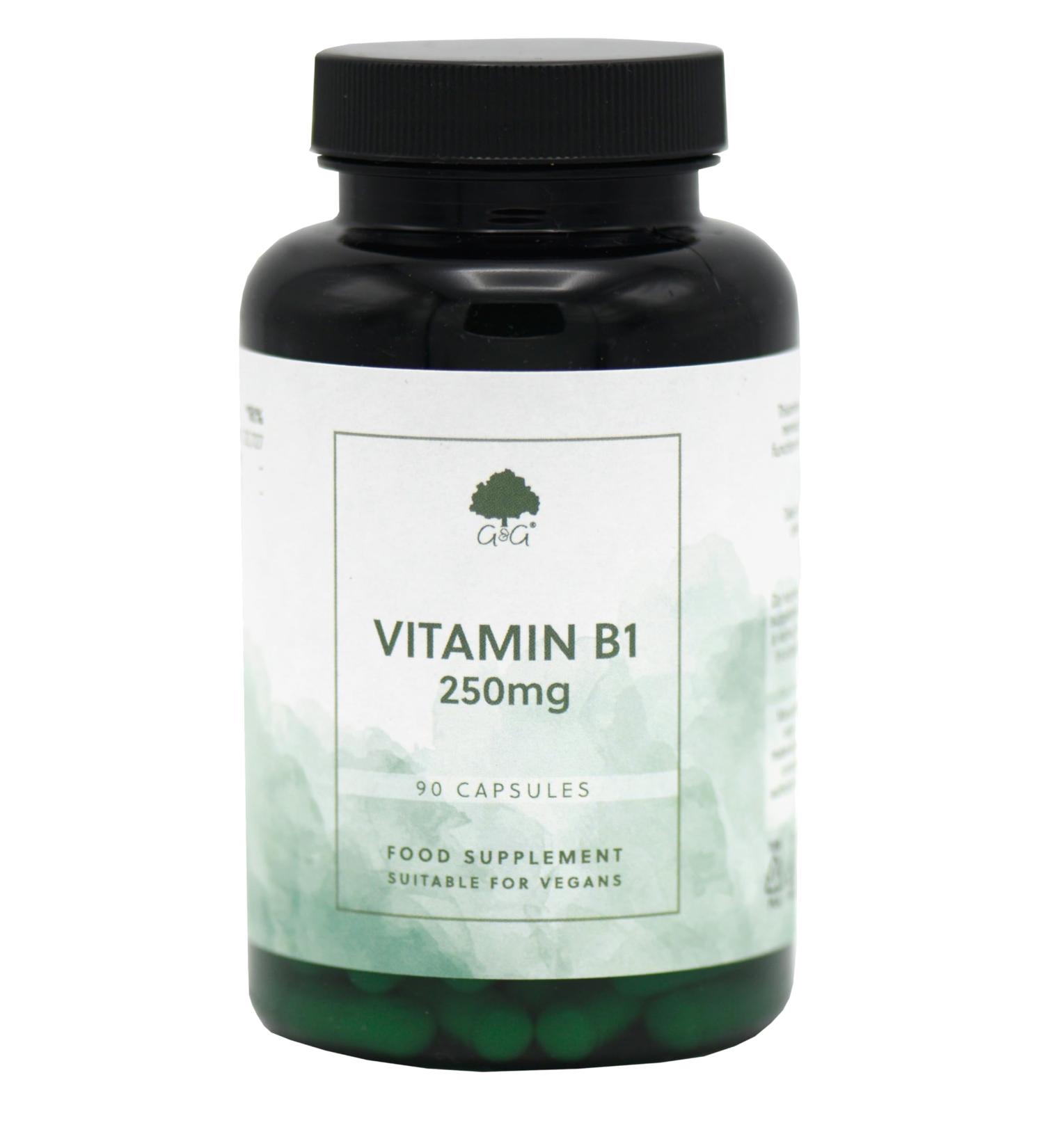 B1 Thiamine 250mg - 90 Vegan Capsules | Premium Quality | International Shipping Available - Buy Online on GoSupps.com