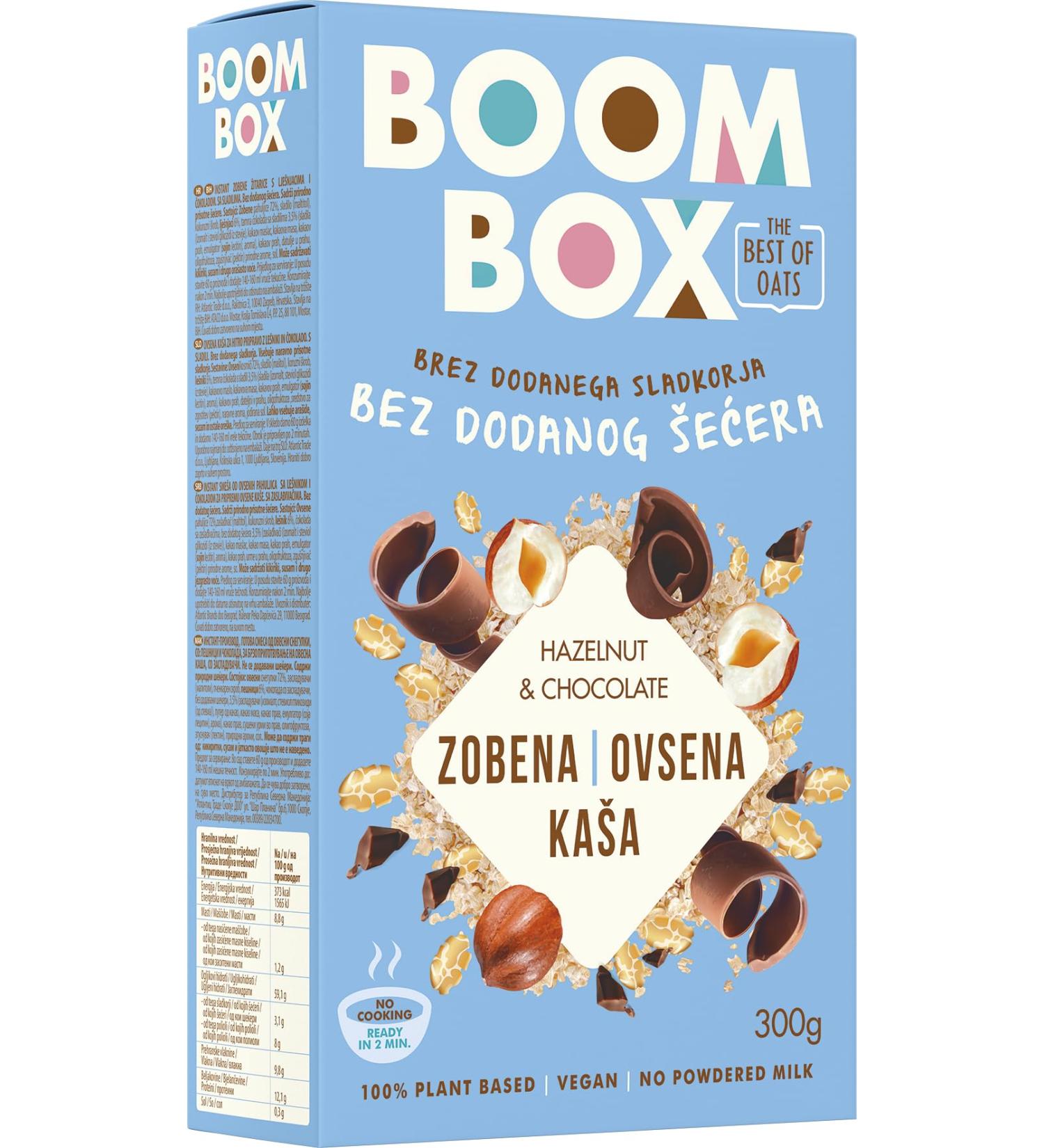 BOOM BOX Gruau aux (Hazelnut/chocolate - 300g) - Buy Online on GoSupps.com