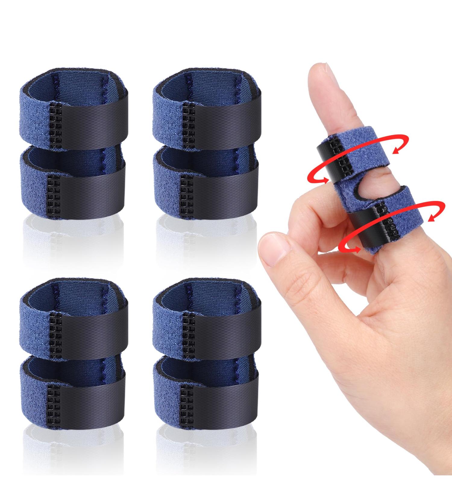 Thumb Finger Splints - Trigger Thumb Brace for Arthritis & Injury Relief - 4pcs Short Blue Protector for All Fingers - Buy Online on GoSupps.com