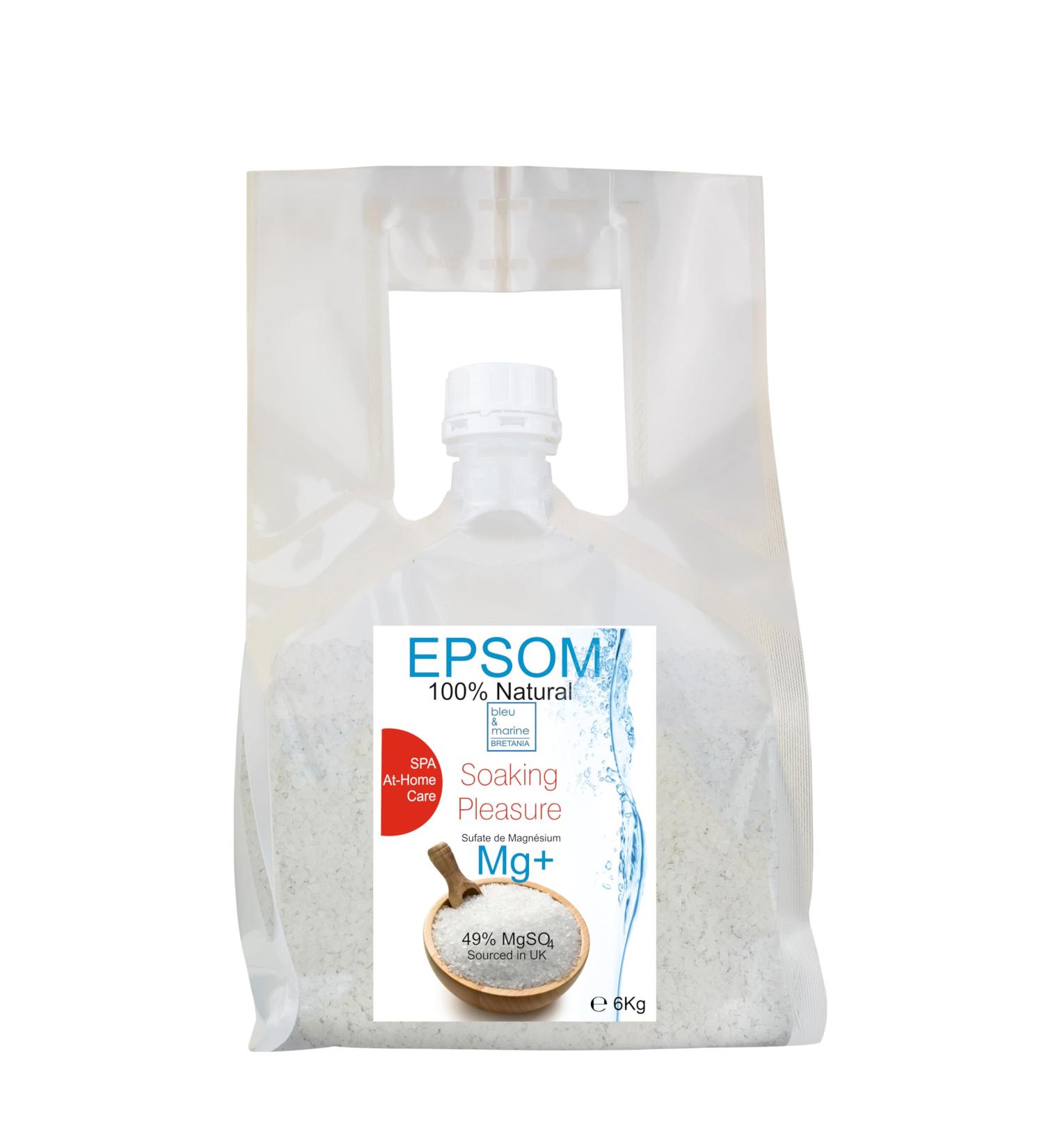 Epsom Salt 99% - Premium Bath Soaking Crystals | 6.5 kg Pharmacy Quality for Health & Relaxation | International Shipping Available - Buy Online on GoSupps.com