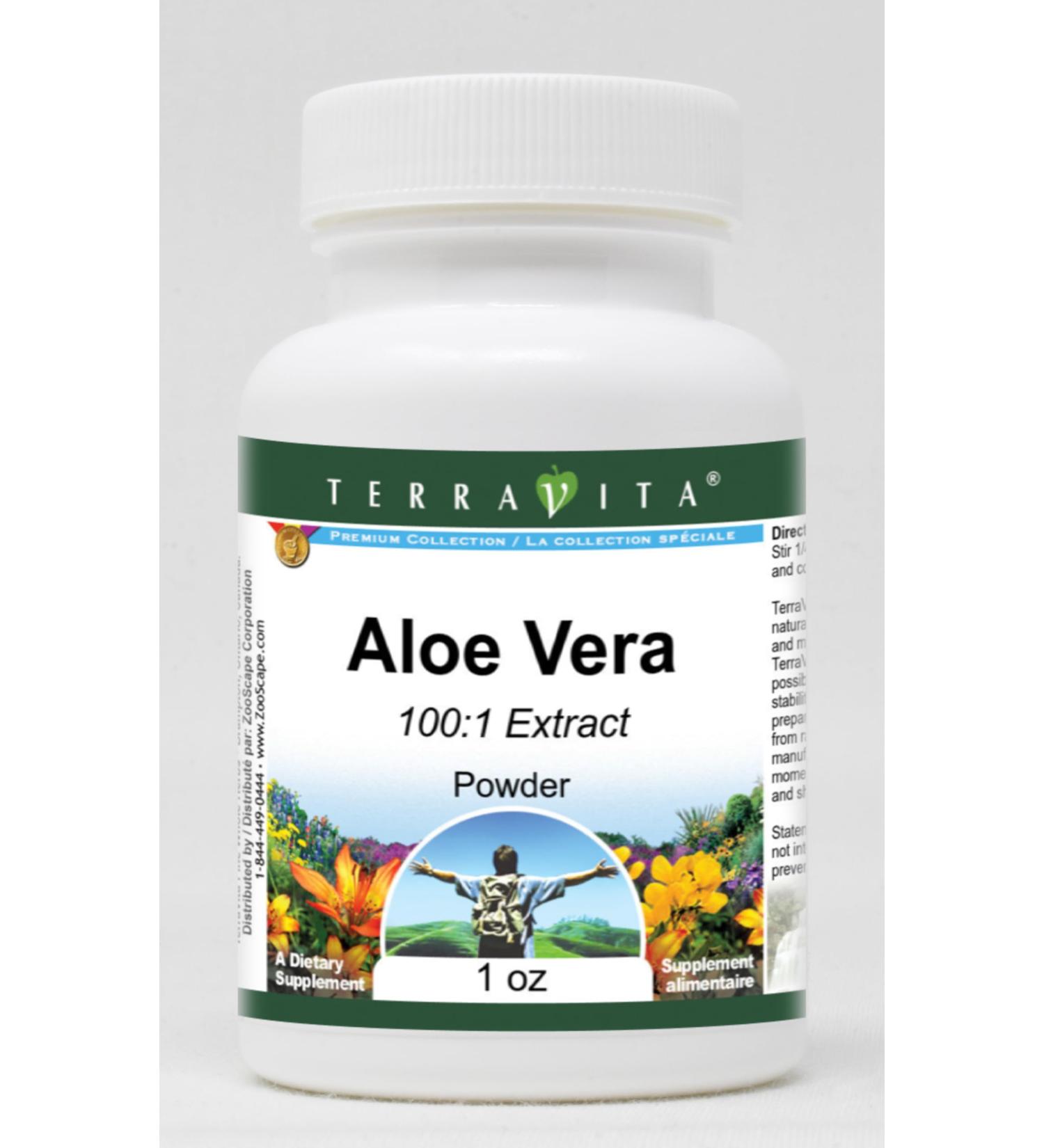 Aloe Vera 100:1 Powder (1 oz ZIN: 518923) - Buy Online on GoSupps.com