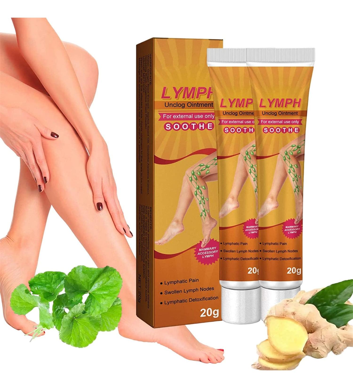 DUBUSH Anti-Swelling Ginger Leg Cream Lymphatic Detoxifying Ginger Cream Leg Firming Cream Natural Lymph Node Ointment - Buy Online on GoSupps.com