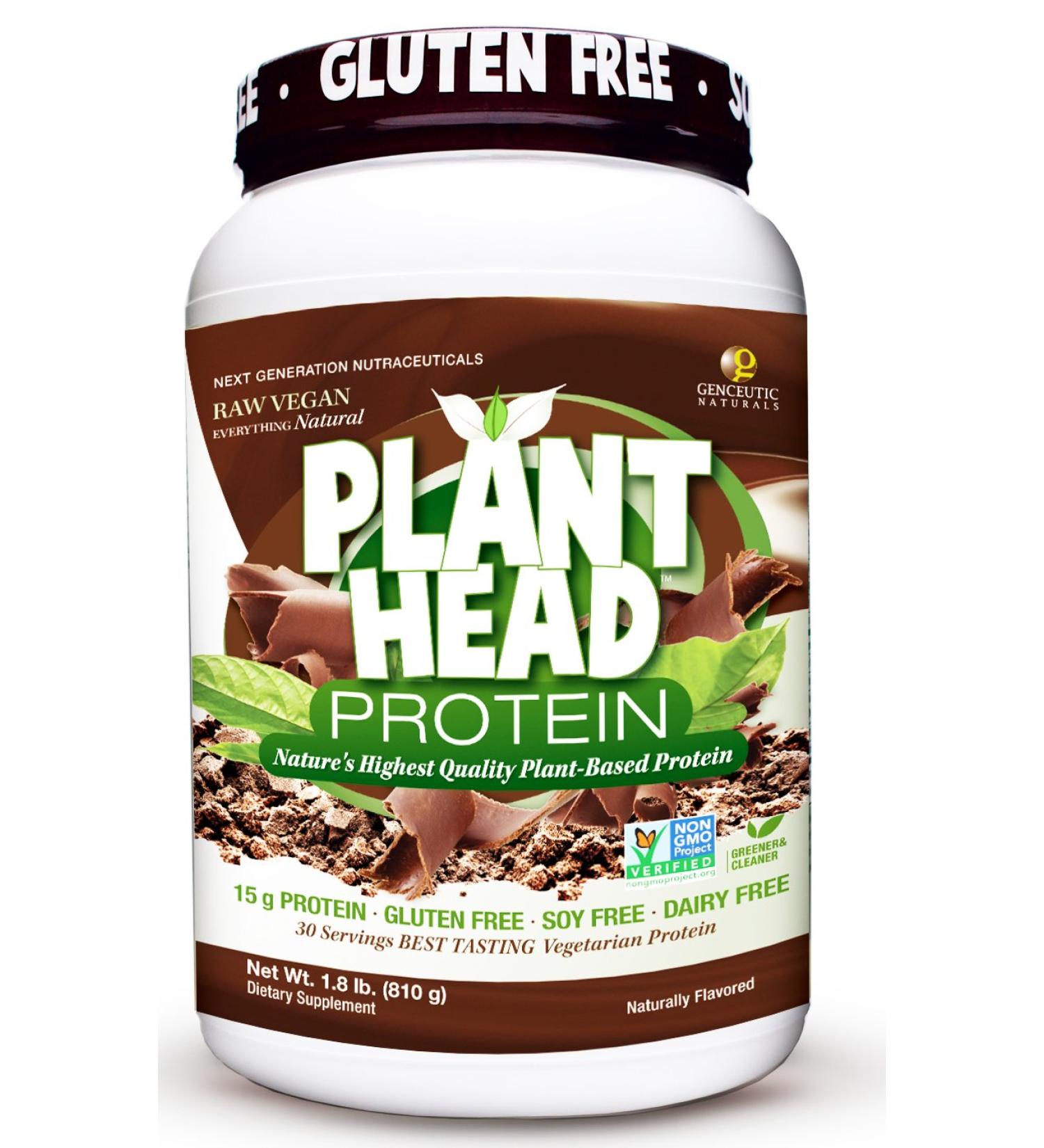 Buy Genceutic Naturals Vegan Protein Powder - Chocolate, 1.8 lbs | Plant-Based Supplement - Buy Online on GoSupps.com