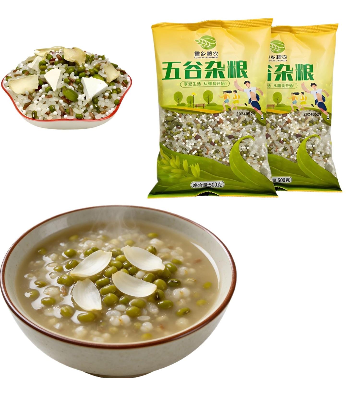 500 G De Bouillie Multigrains Haricot Mungo Et Lys M lange For Petit-d jeuner Facile Cuire Pr t En 30 Minutes Repas Collations Sains Cuisini re Ou Cuiseur Riz - Buy Online on GoSupps.com