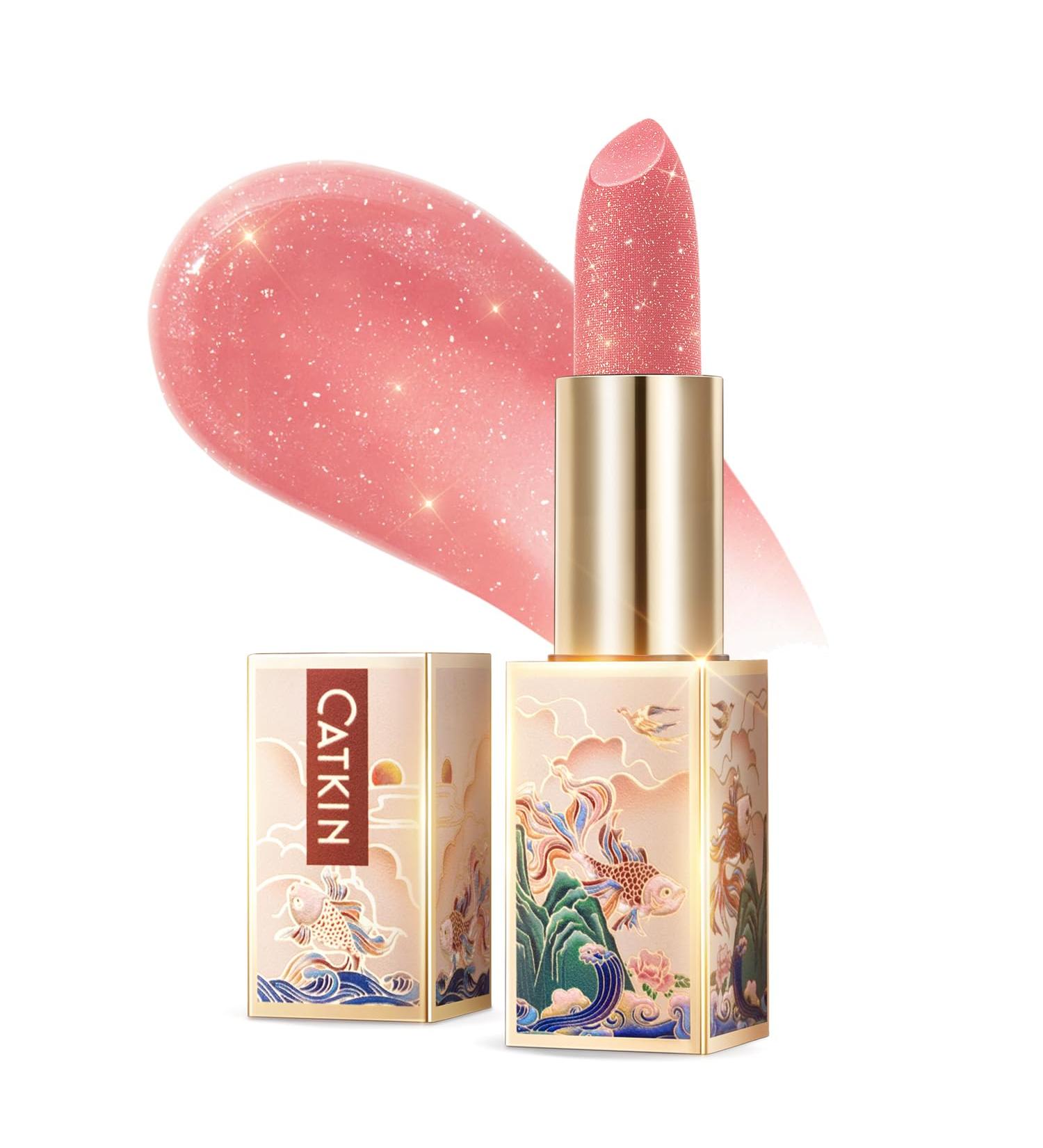 Catkin lip balm natural tinted lip care classic with vitamin E donates moisture for dry lips lip care stick 3.3g (C10 Venus)