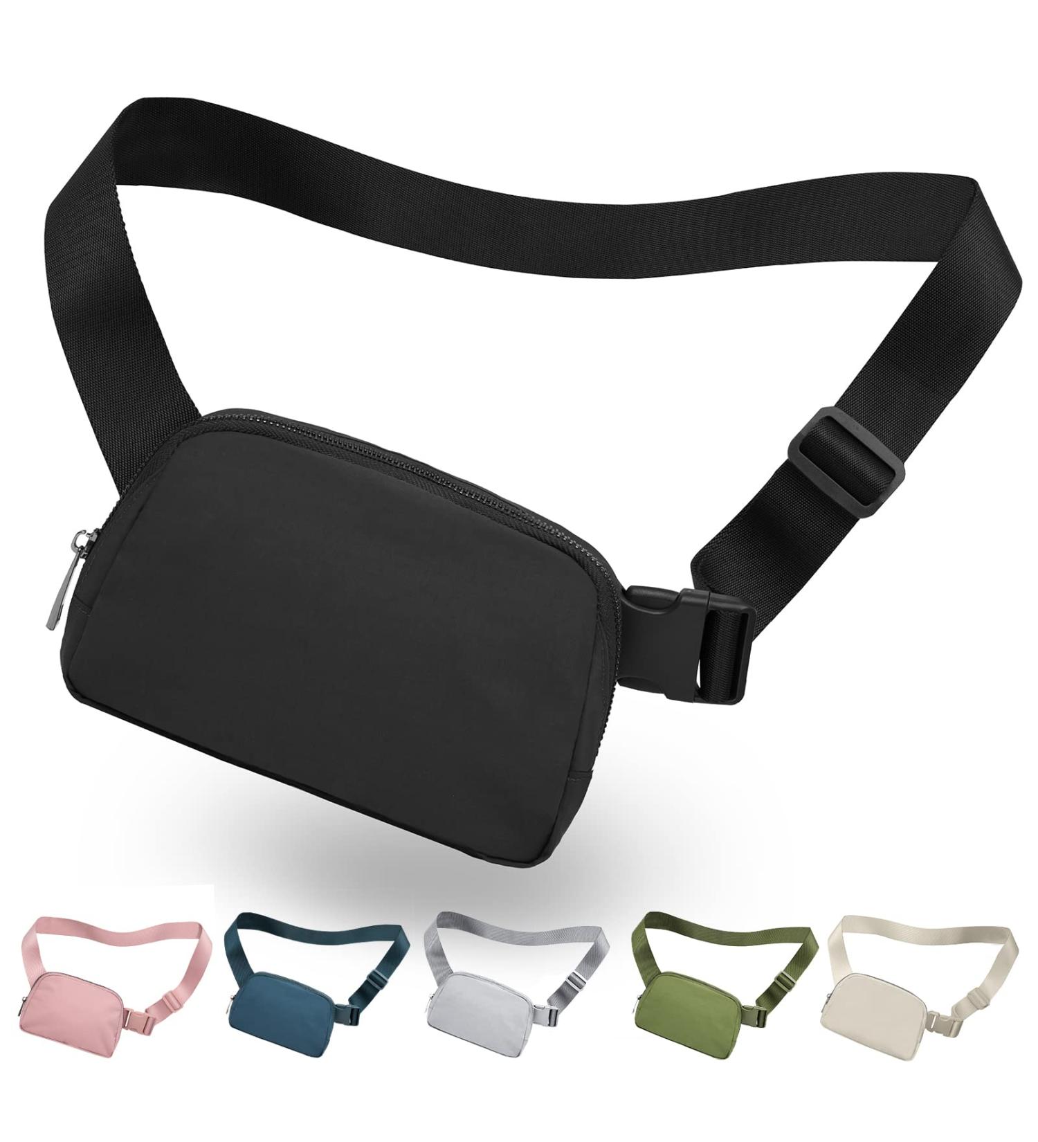 Viewm Waterproof Belt Bag for Women Men - Adjustable Fanny Pack for Travel, Fitness, Running - Black - Buy Online on GoSupps.com