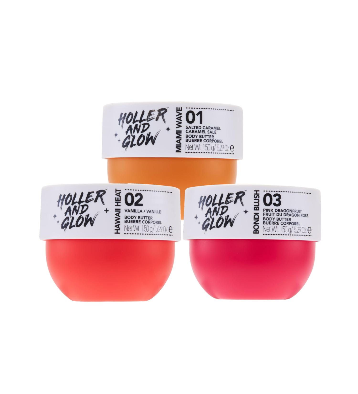 Bundle of Holler and Glow Dragonfruit Body Butter For Women Sweet Floral Warm Notes Smells Good Body Lotion For Extremely Dry Skin Moisturizing Nourishing Shea Butter 3 Pack Variety - Buy Online on GoSupps.com