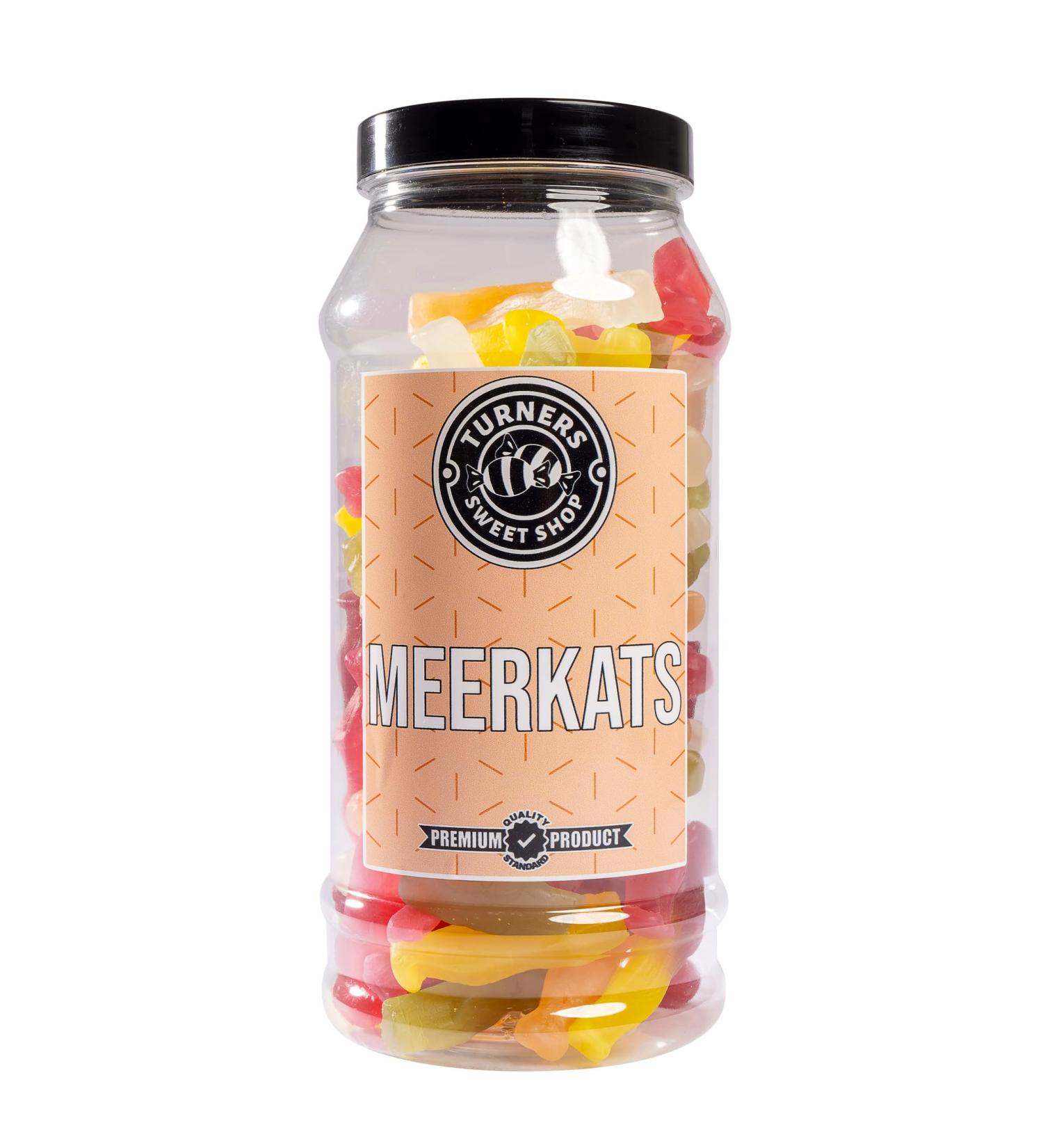 Meerkats - 500g by Turners Sweet Shop Traditional Retro Gift Jar Classic Original Pick & Mix Sweets Quality Confectionary Fantastic Gifts for Him Her or Them