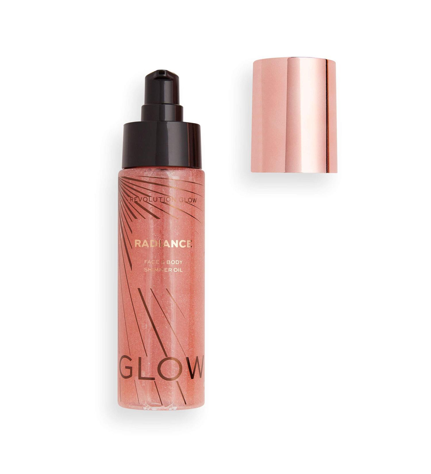 Makeup Revolution Radiance Shimmer Oil Highlighter - Pink 100ml | International Shipping Available - Buy Online on GoSupps.com