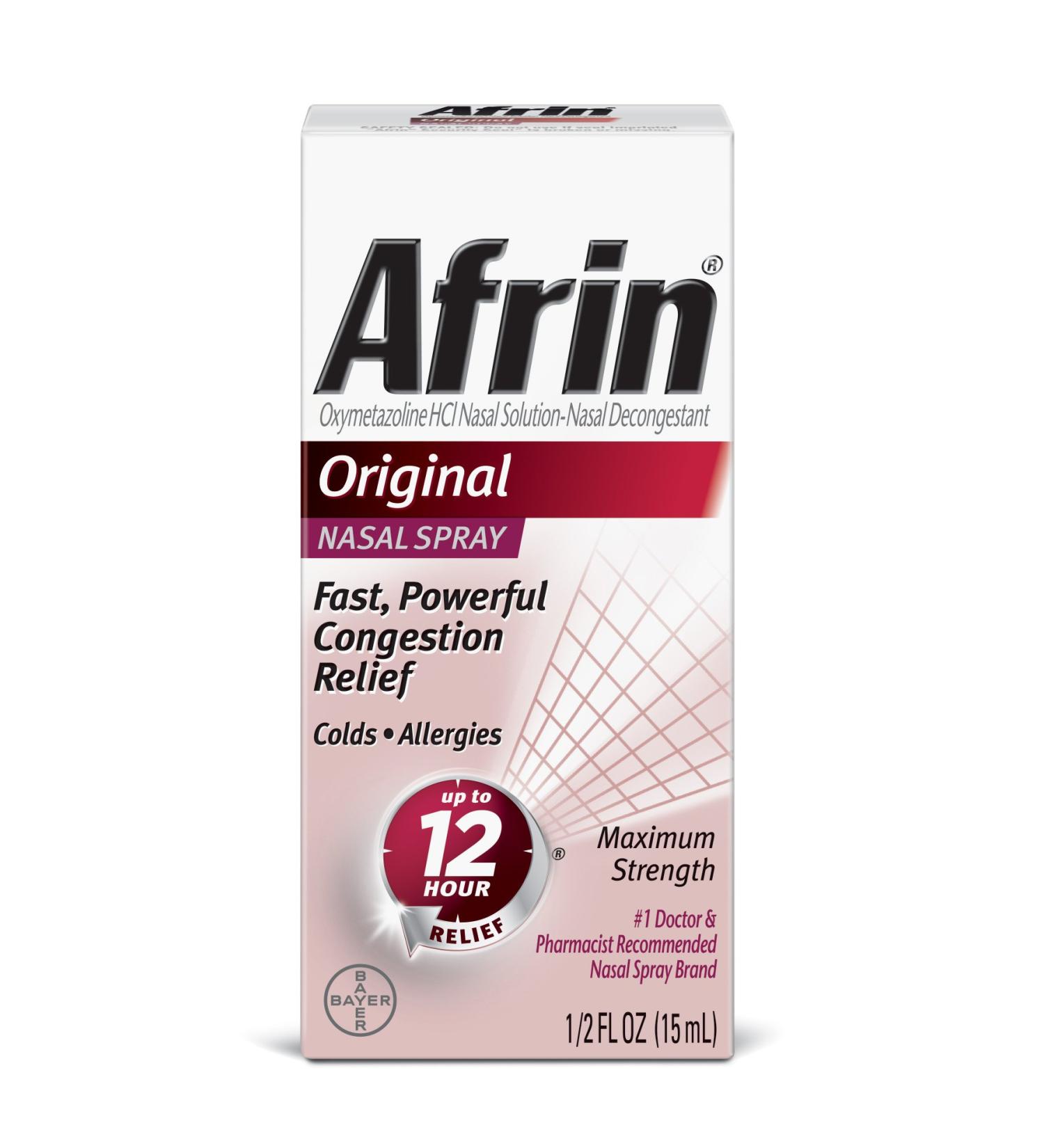 Afrin Original Spray 0.5 oz - Fast Acting Nasal Decongestant - Buy Online on GoSupps.com