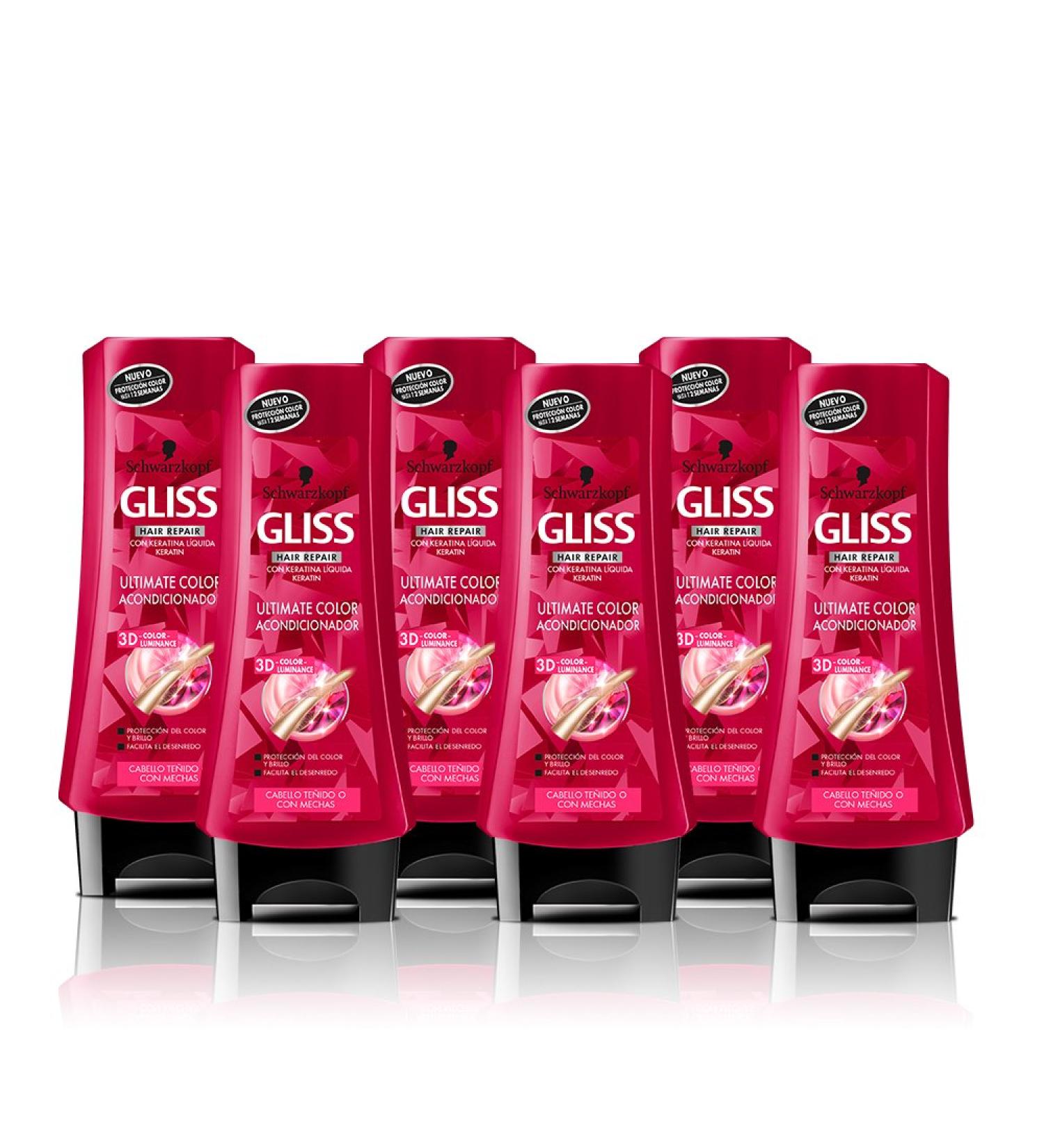 Gliss Gliss Ultimate Color Conditioner 200 ml (Pack of 6) Total 1200 ml