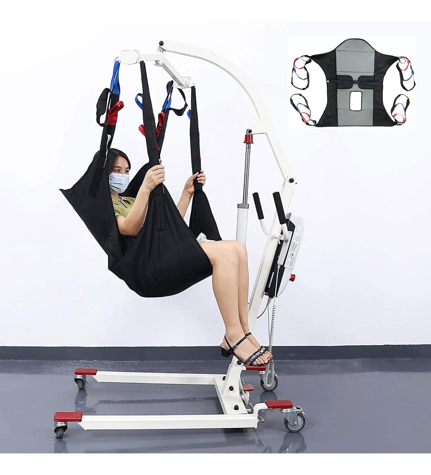 Toileting Patient Lift Sling with Head Support Medical Commode Full Body Sling Shower Sling for Patient Lifts for Elderly Disabled - Buy Online on GoSupps.com