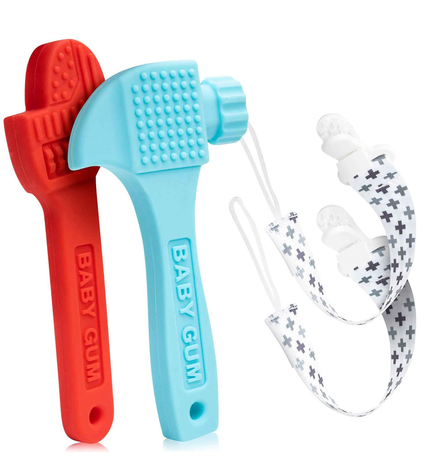 BABYGUM Teething Toys for Babies | BPA-Free Silicone | Soft Textures | Molar Teether | Easy to Hold & Clean | 0-12 Months - Buy Online on GoSupps.com