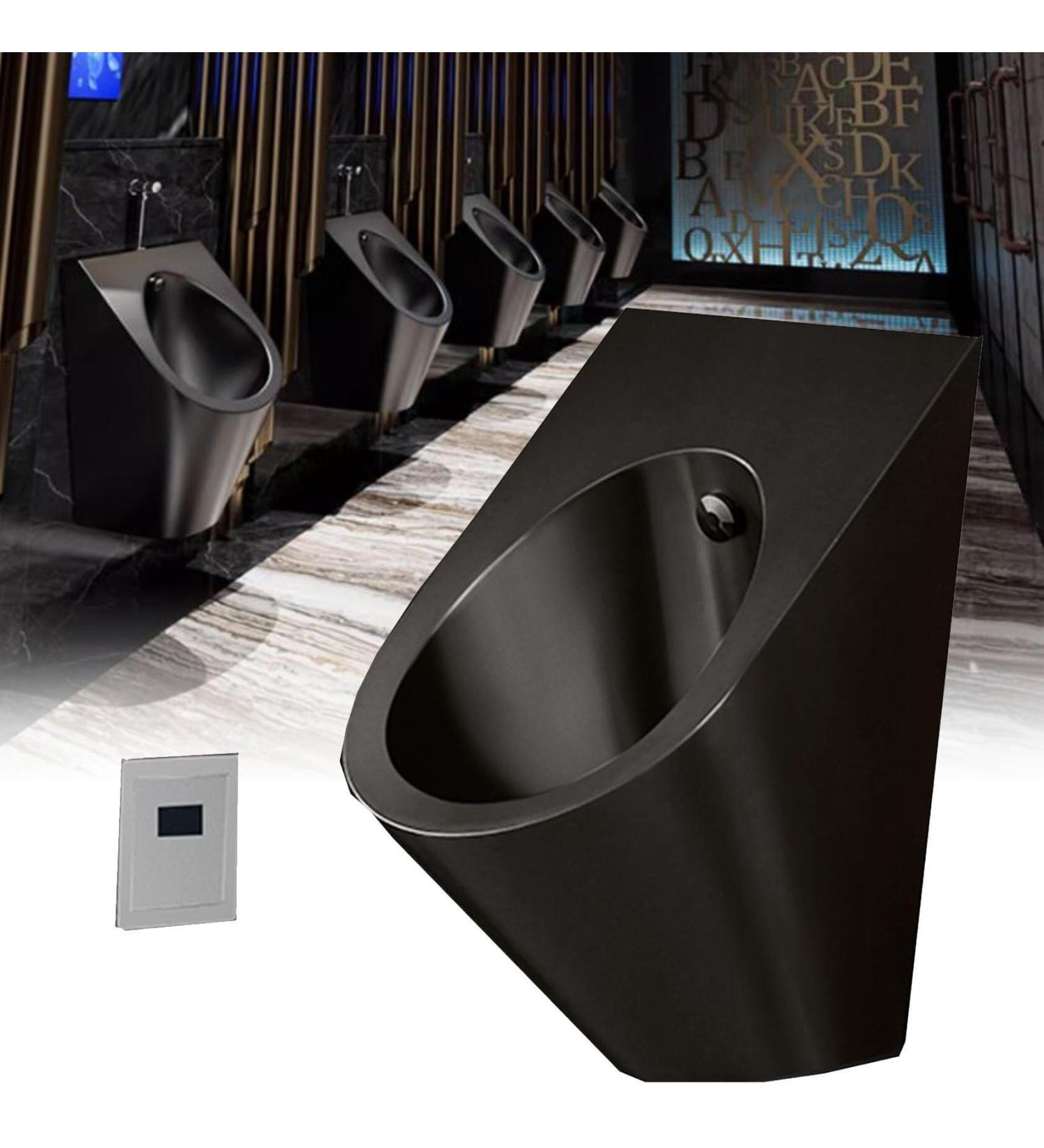 High-Efficiency Wall-Mounted Urinal Anti-Overflow Urinal Wall-Mounted Stainless Steel Urinal Splash- Toilet for Bars/airports (Color : Black Size : Urinalplussensor) Urinalplussensor Black - Buy Online on GoSupps.com