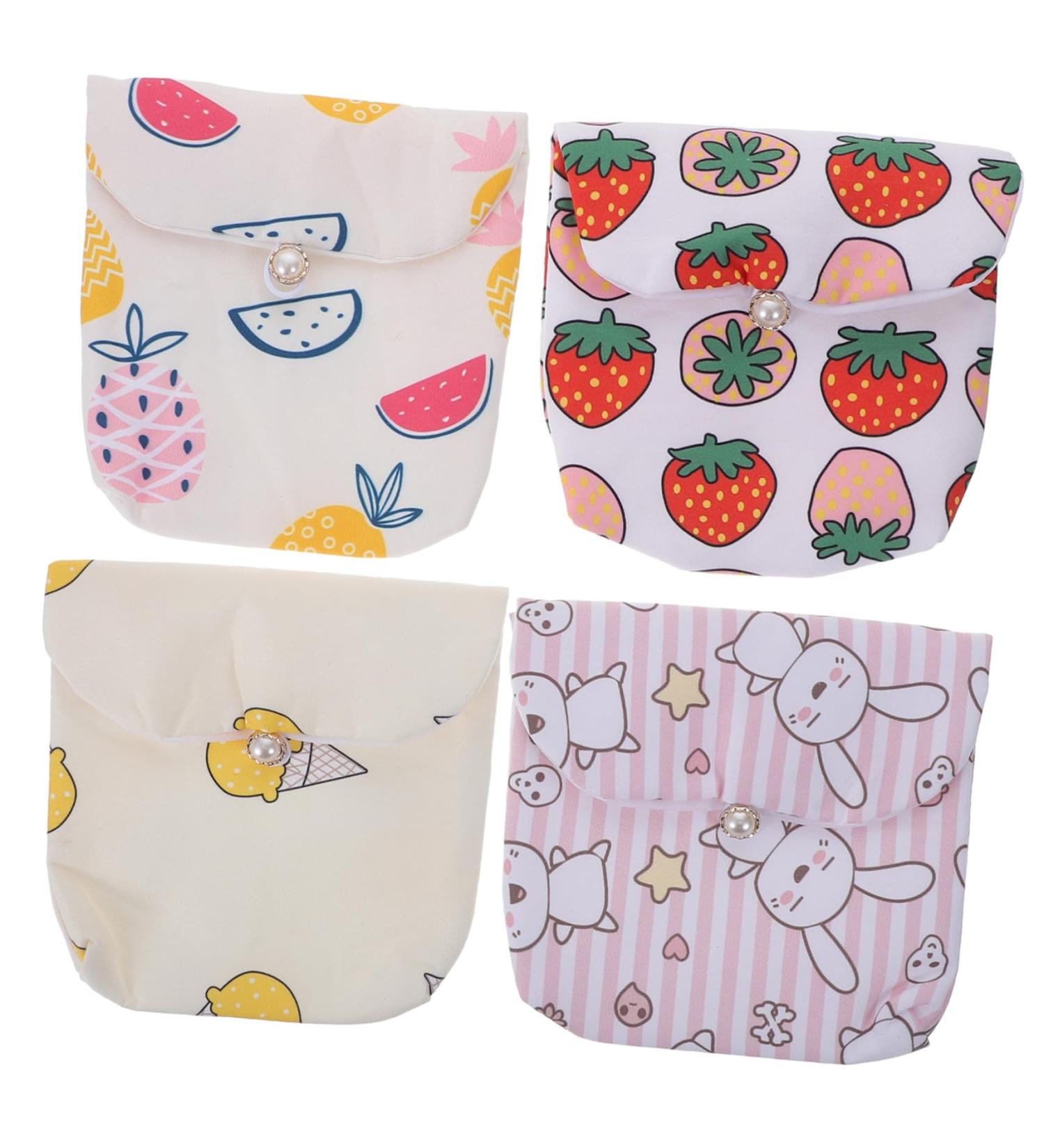 Shop Subscription 4-Piece Cartoon Aunt Towel Pocket Diaper Travel Set | Menstrual Pillow & Wipes Holder - Perfect for Breastfeeding Moms - Buy Online on GoSupps.com