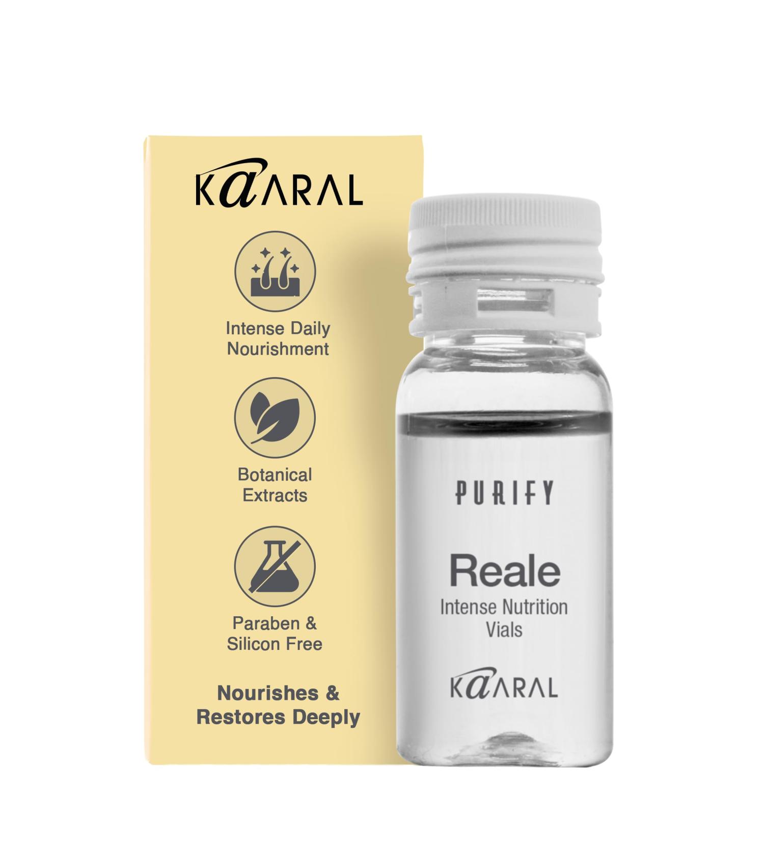 Purify Reale Intense Nutrition Vials Ampoules Treatment for Damaged and Dry Hair Deep Nourishing Care with Hydration and Repair Strengthening Treatment for Healthy Full-Bodied Hair 12 x 10 ml - Buy Online on GoSupps.com