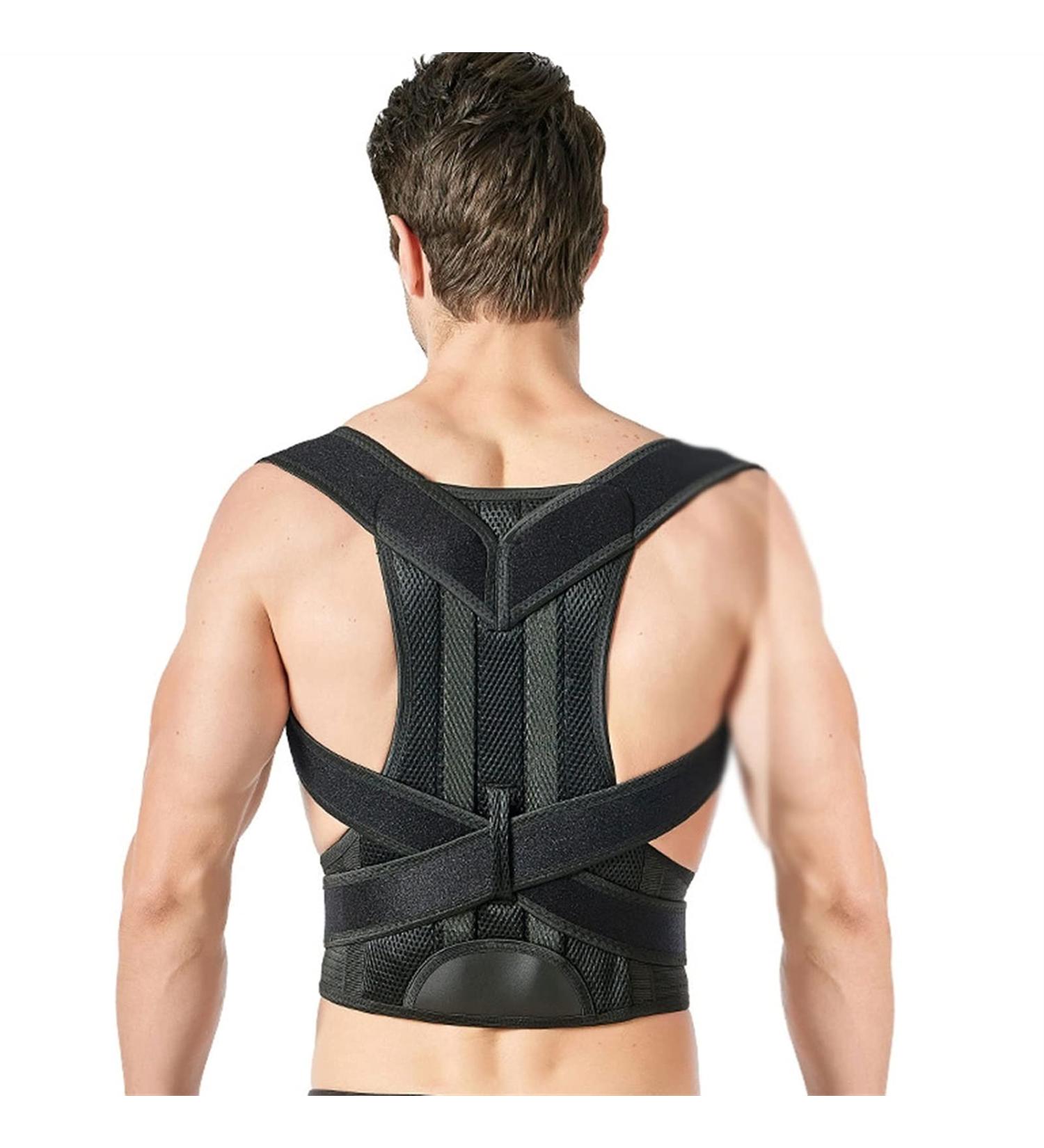 Posture Corrector for Men and Women Back Brace Lumbar Support Belt with Breathable Elastic Waist Bands Support Bars Posture Improve Back Pain Relief (Size : XXL) (X) - Buy Online on GoSupps.com