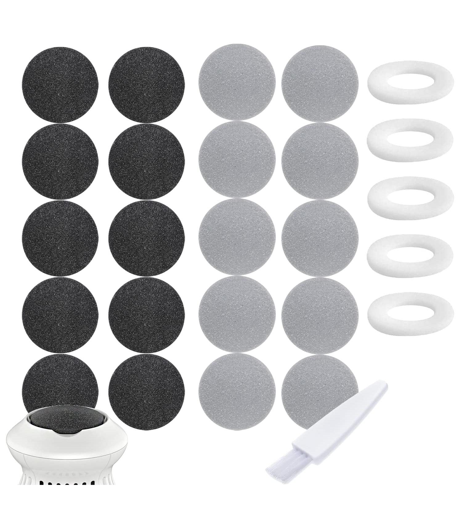 25 Pack Replacement Pads for Pedi Vac Callus Remover - Exfoliate Cracked Heels and Dead Skin - Includes 20 Grind Head Pads and 5 Sponge Rings - With Clean Brush - Buy Online on GoSupps.com