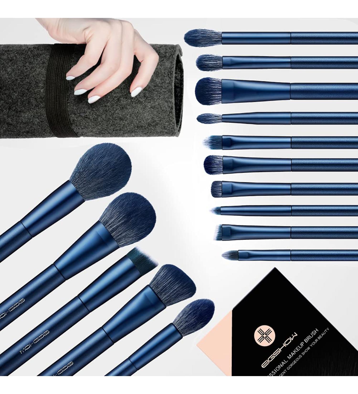 EIGSHOW Professional Makeup Brush Set - 15 Piece Kit for Eye and Face - Blue - Buy Online on GoSupps.com
