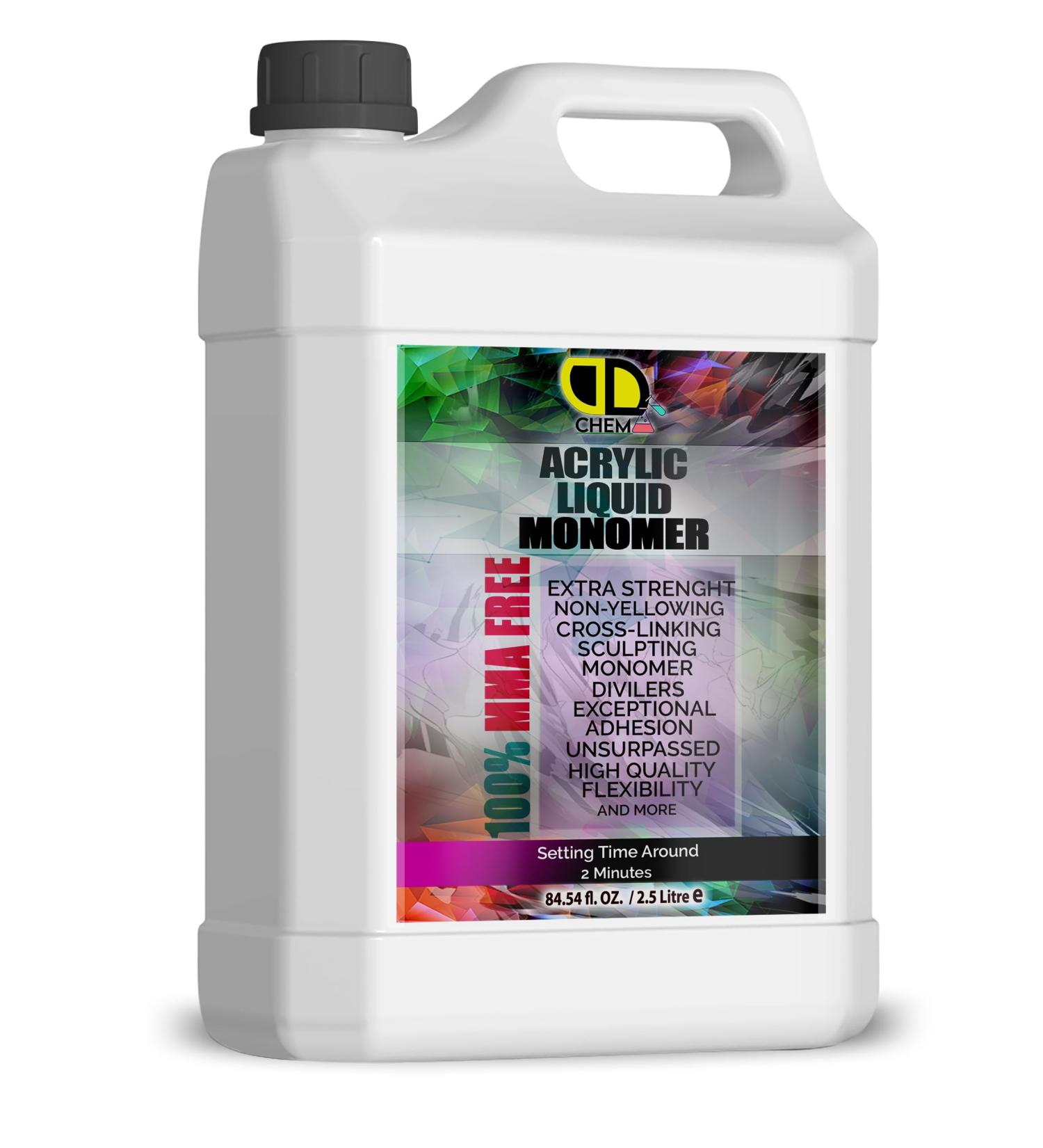 DD Acrylic Monomer Liquid (Purple) Professional Salon Quality Acrylic Nails Extensions Nail Art | Acrylic Nails | Nail Extension & Carving (2.5 LItre)