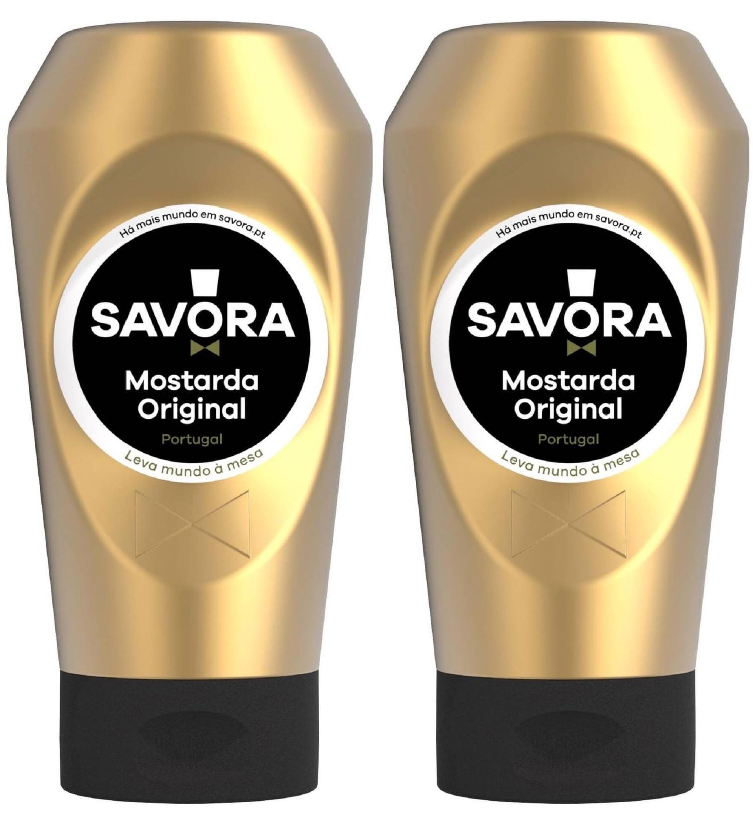 Exclusive Portuguese Savora Original Mustard/Mostarda Original - 250g - Pack of 2 (500g)