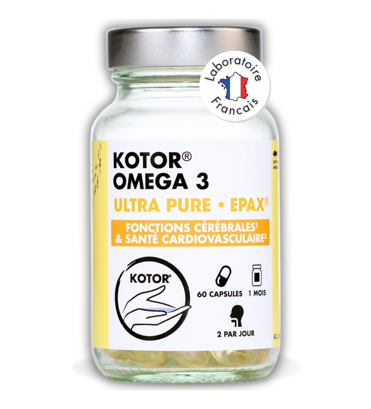 OMEGA 3 EPAX Pure Oil from Wild Fish - EPA DHA Highly Concentrated - Heart Brain and Vision Health - 60 Capsules - Odorless - Low Totox Index 3 - France - Buy Online on GoSupps.com