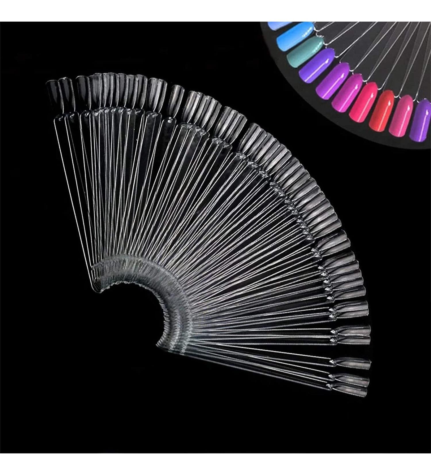 100 Pieces Nail Tips Display Ring - Transparent Nail Swatches for Salon Exercises | Nail Art Showcase - Buy Online on GoSupps.com