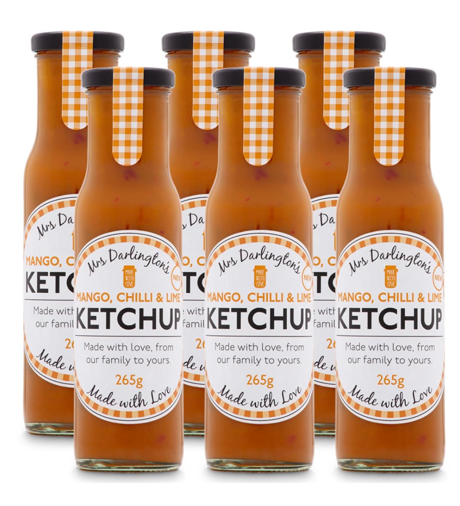 Mrs Darlington's Mango Chilli and Lime Ketchup - 265g - Pack of 6