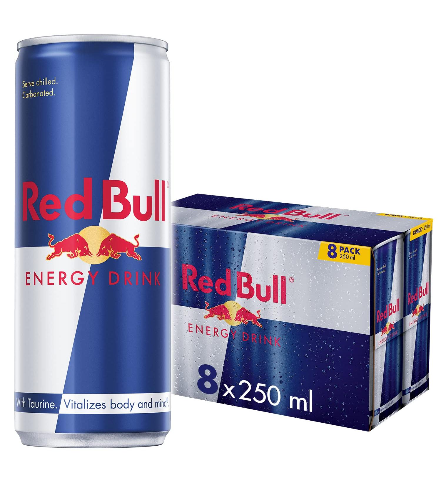 Red Bull Energy Drink 8-Pack of 250ml Cans - Buy Online on GoSupps.com