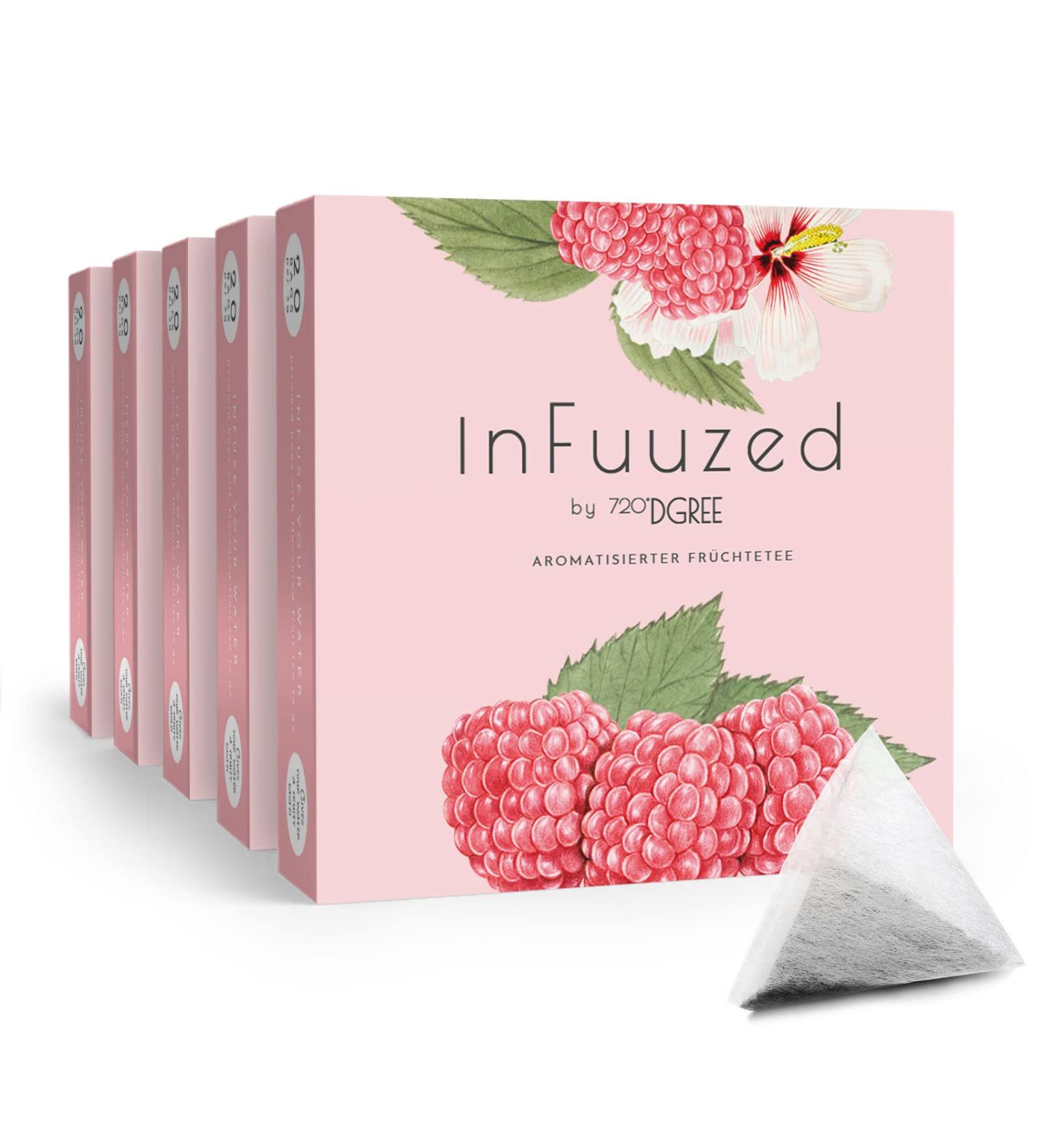 720 DGree Infuuzed Raspberry - Sugar-Free Drink Alternative | 100 Bags 50+ Liters | Refreshing Iced Tea & Lemonade Flavor - Buy Online on GoSupps.com