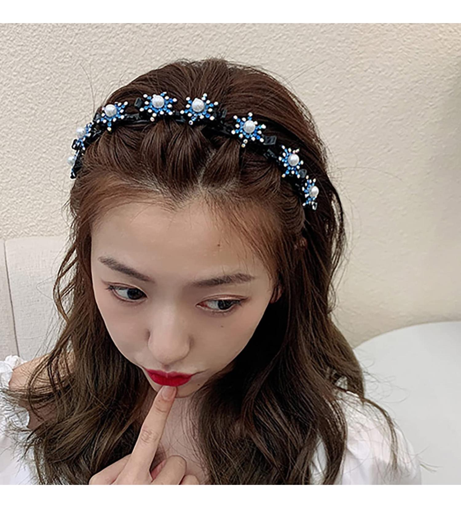 Tseenyi Strass Hairyard Headband - Anye Pony Needle Card Edition Crystal Hair Band for Women & Girls - Boho Jewelry - Valentine's Day Gift (Blue) - Buy Online on GoSupps.com