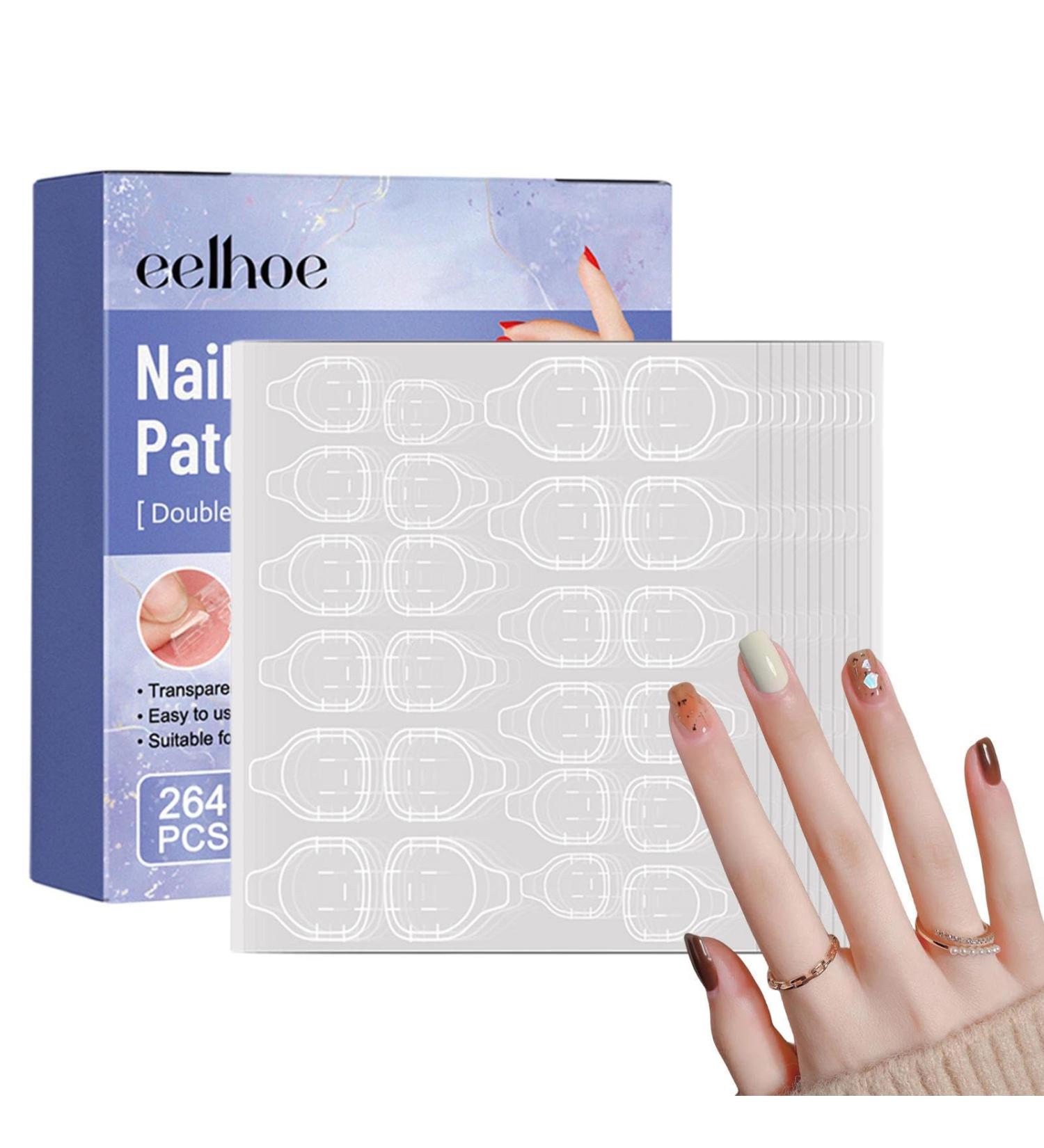 Nail Adhesive Tabs 264 Double Sided Press on Nails Sticky Tabs Transparent Fake Nail Glue Stickers Waterproof Glue Tabs for Manicure Girls Nails Care and Extension Styles - Buy Online on GoSupps.com