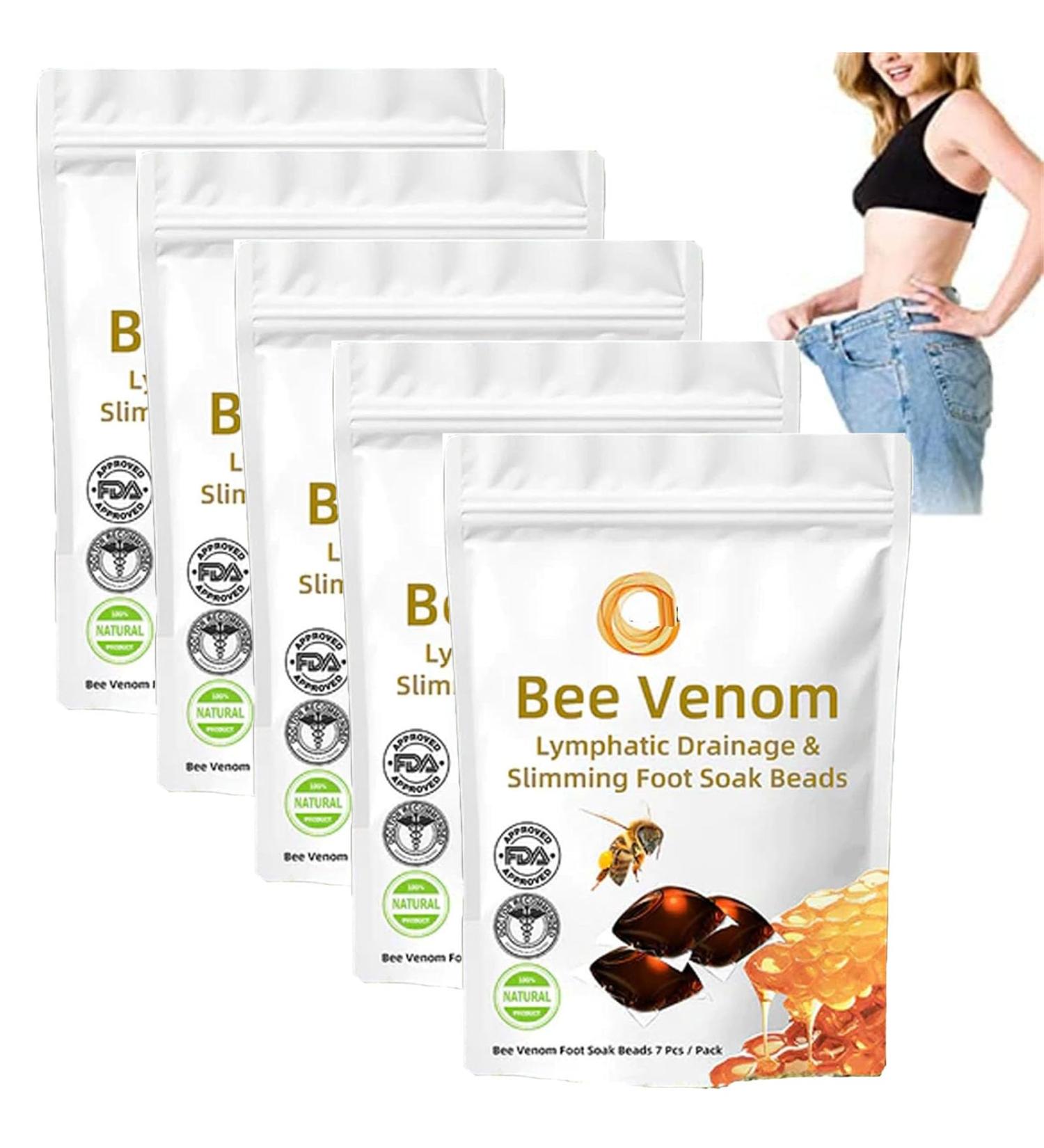 Lukmlca Bee Venom Lymphatic Drainage & Slimming Foot Soak Beads Lukmlca Bee Venom Foot Soak Luklmca Bee Venom Foot Soak Aprolo Detoxingherbs Cleansing Foot Soak Beads Relief Relax (5PCS) - Buy Online on GoSupps.com