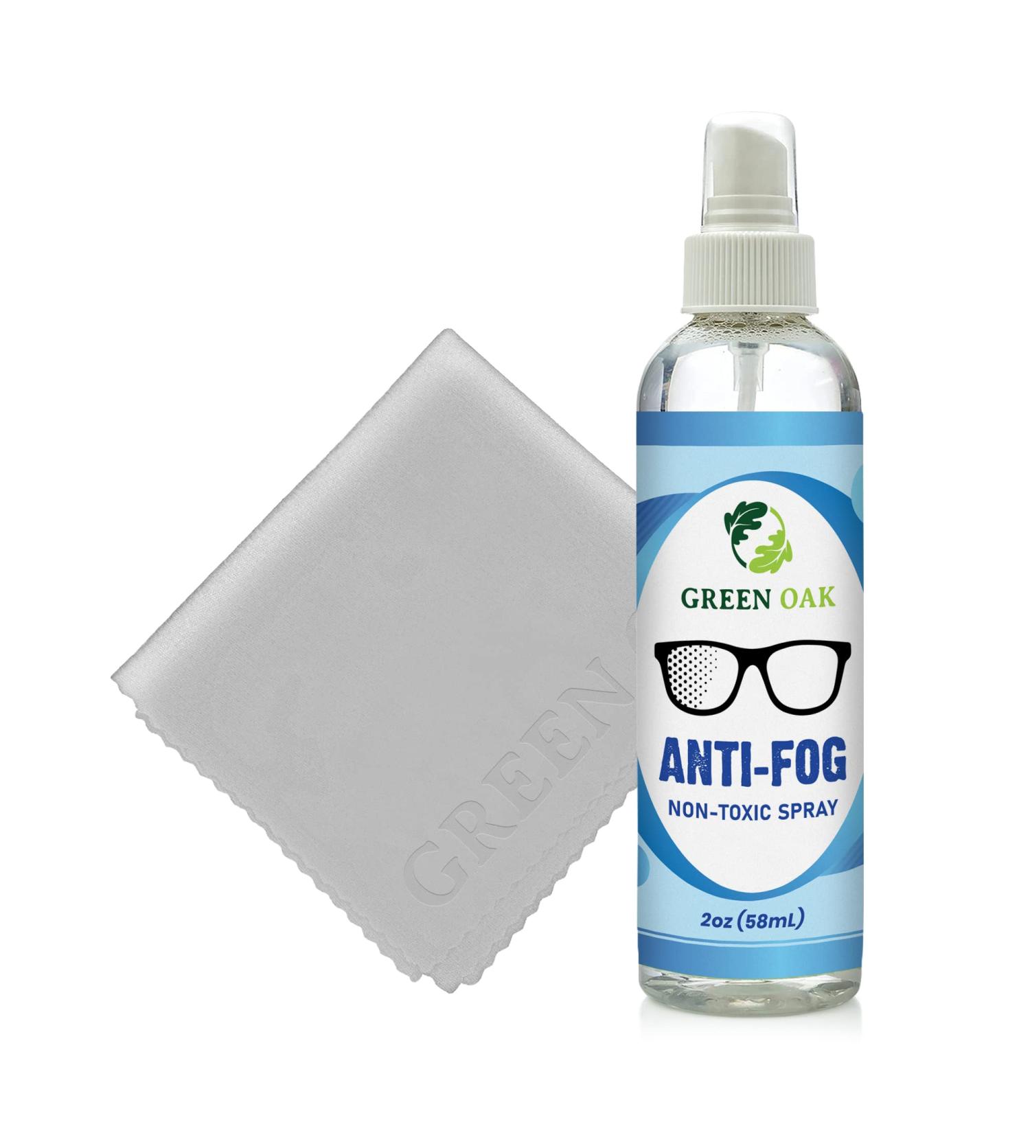 Green Oak Anti-Fog Spray - Prevents Fog on Glass, Plastic, Eyewear, Swim Goggles, Ski Masks, Binoculars | Long Lasting (2oz) - Buy Online on GoSupps.com